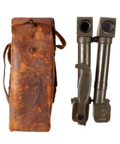 Original French WWII "Rabbit Ears" 8 X 24 Trench Periscope Binoculars by Huet Paris with Leather Case