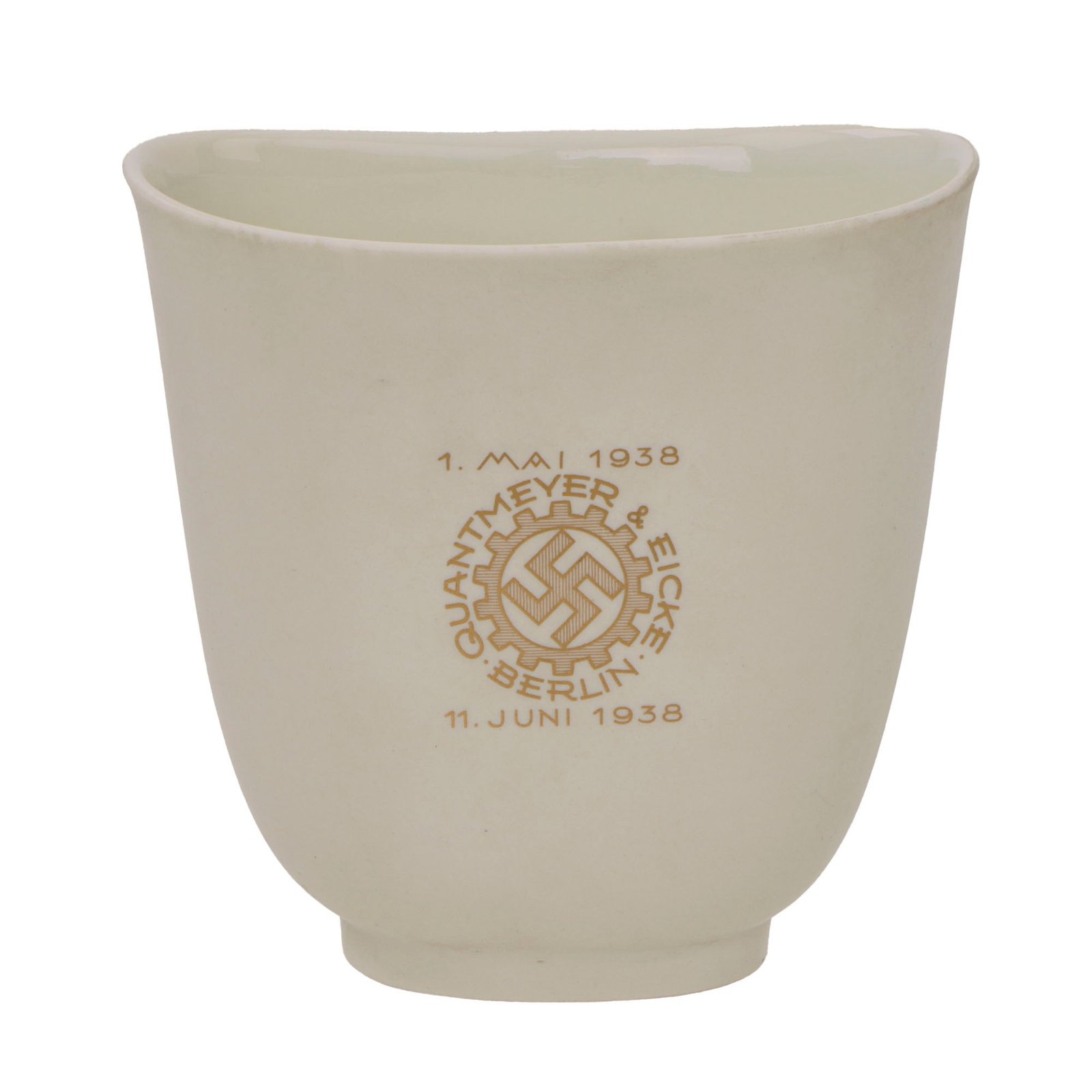 Original German Pre-WWII DAF Marked Quantmeyer & Eicke Porcelain Flower Vase by Rosenthal of Selb