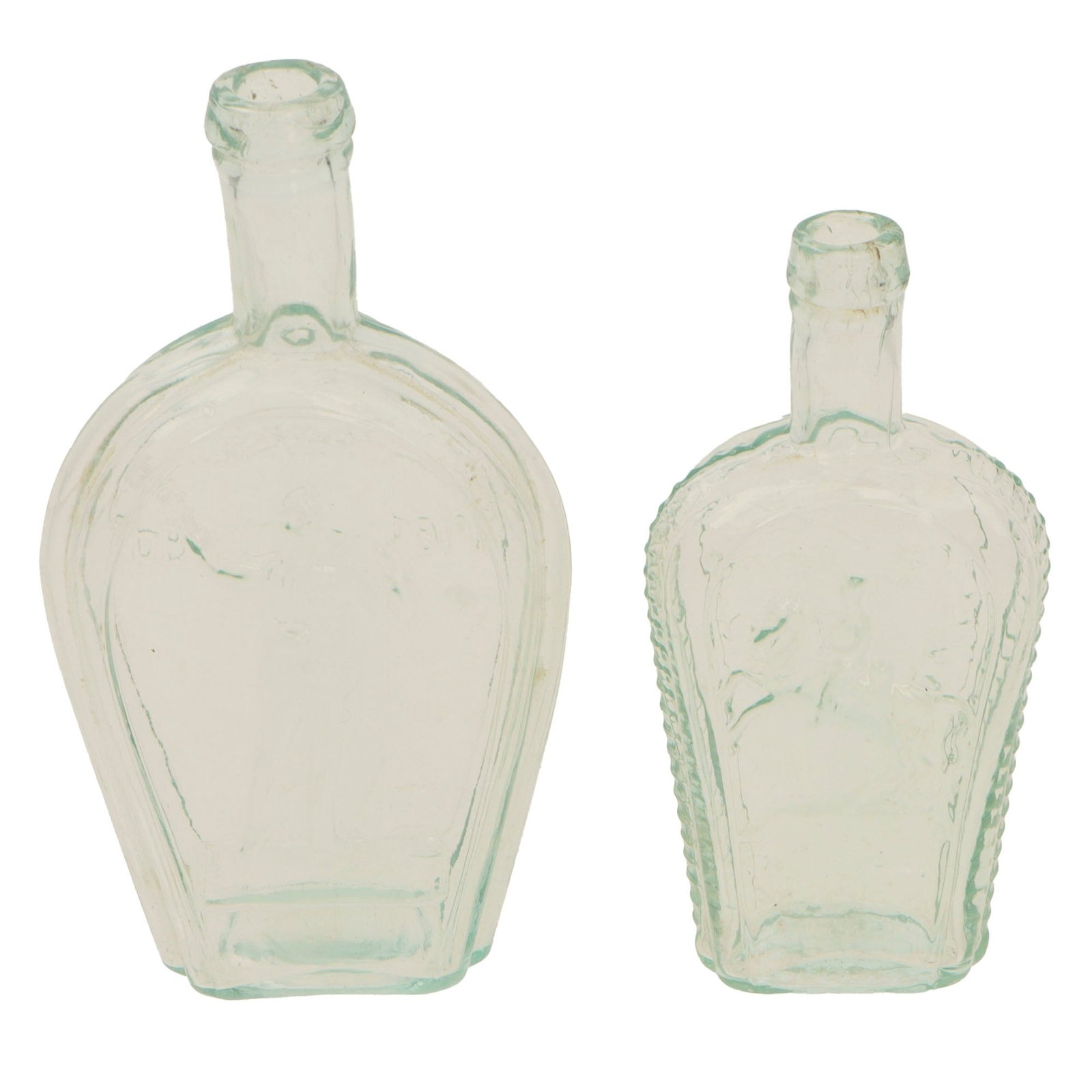Original Imperial German WWI Pair of Soldier’s Glass Flasks - “Prosit Kriegskamarad!”