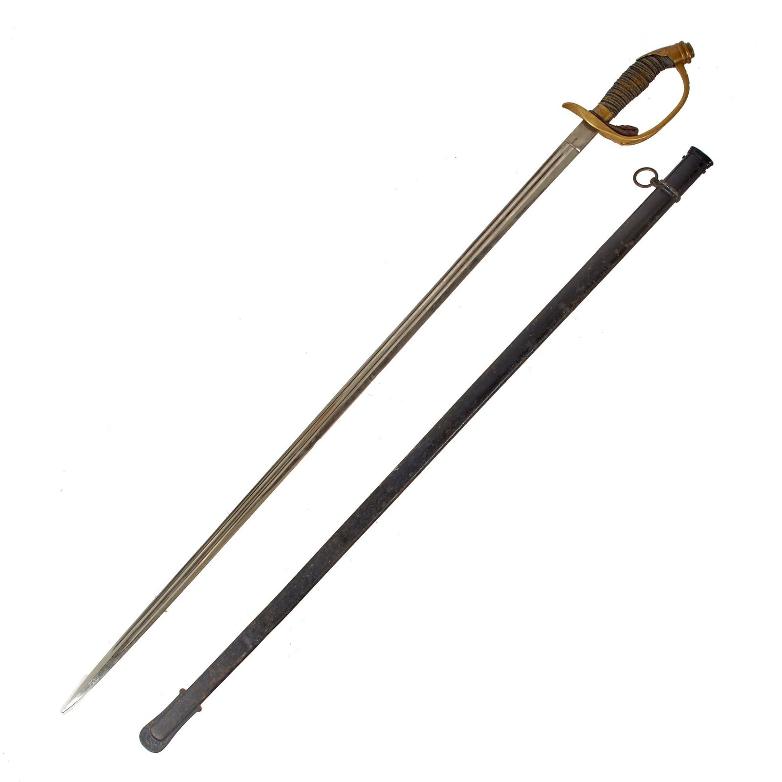 Original Imperial German WWI Model 1889 Prussian Infantry Officer Sword with Scabbard by Carl Eickhorn