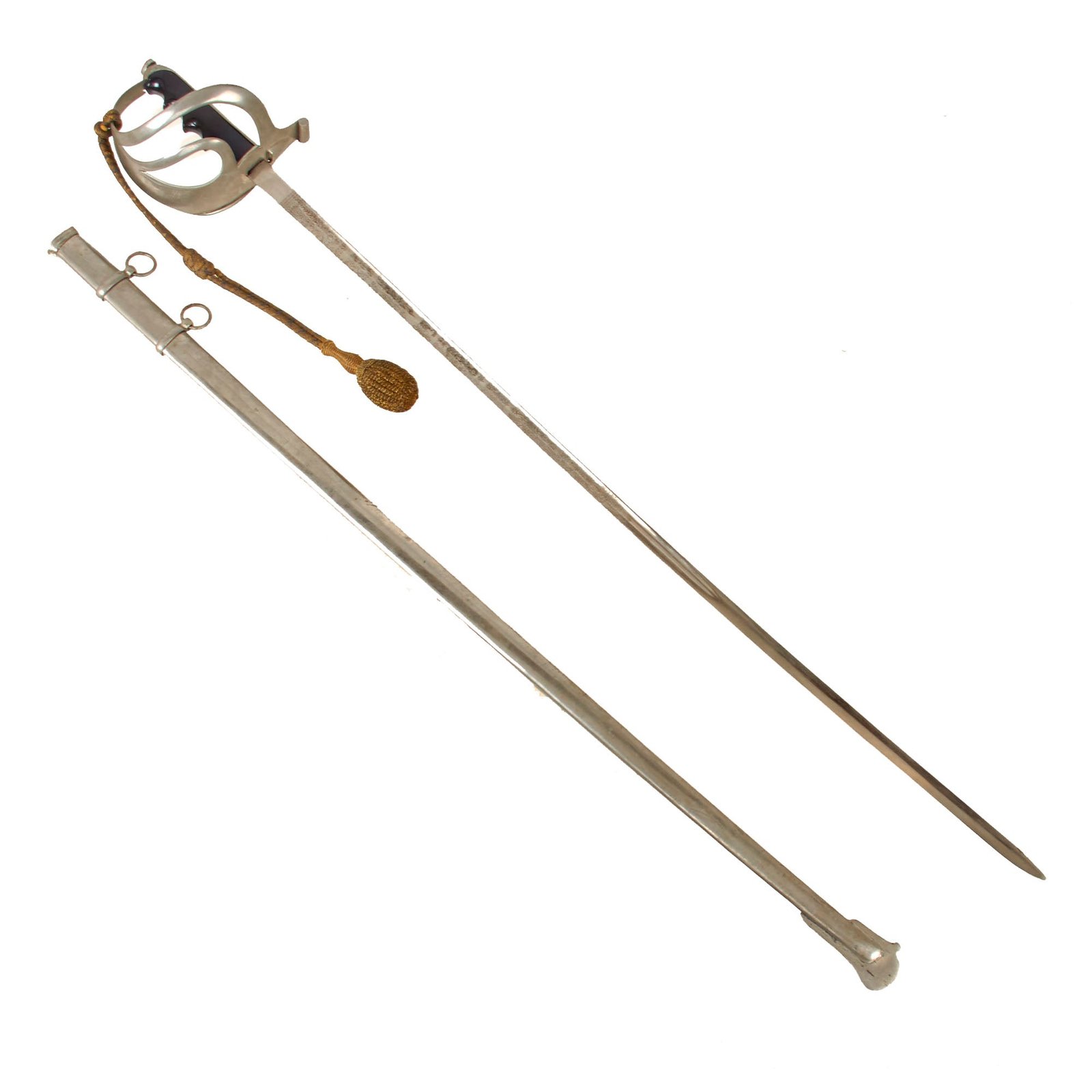 Original Italian Pre-WWI Model 1888 Cavalry Officer’s Sword with Troddel Knot & Scabbard