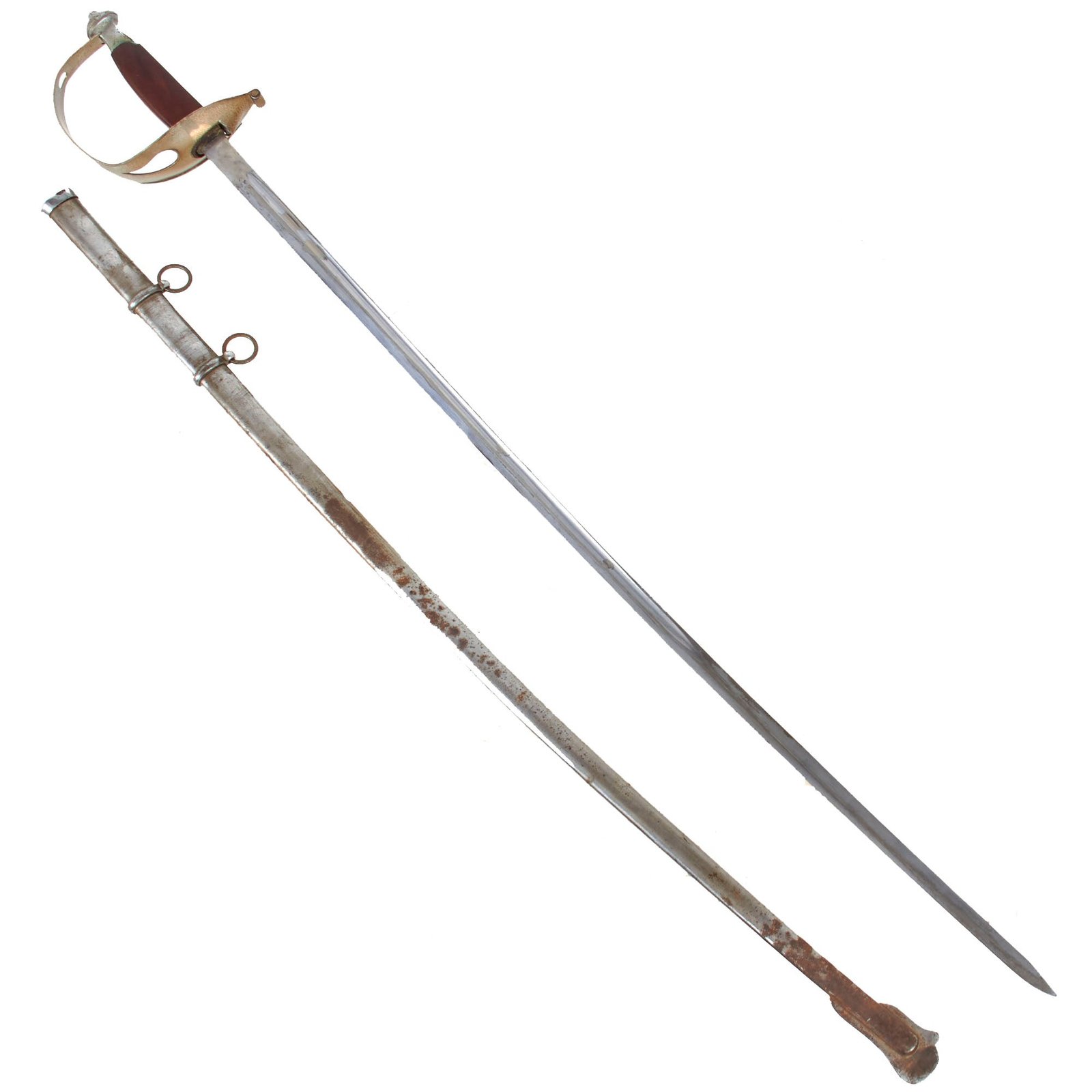 Original Italian WWII Model 1929 Bersaglieri Foot Officer’s Sword with Scabbard