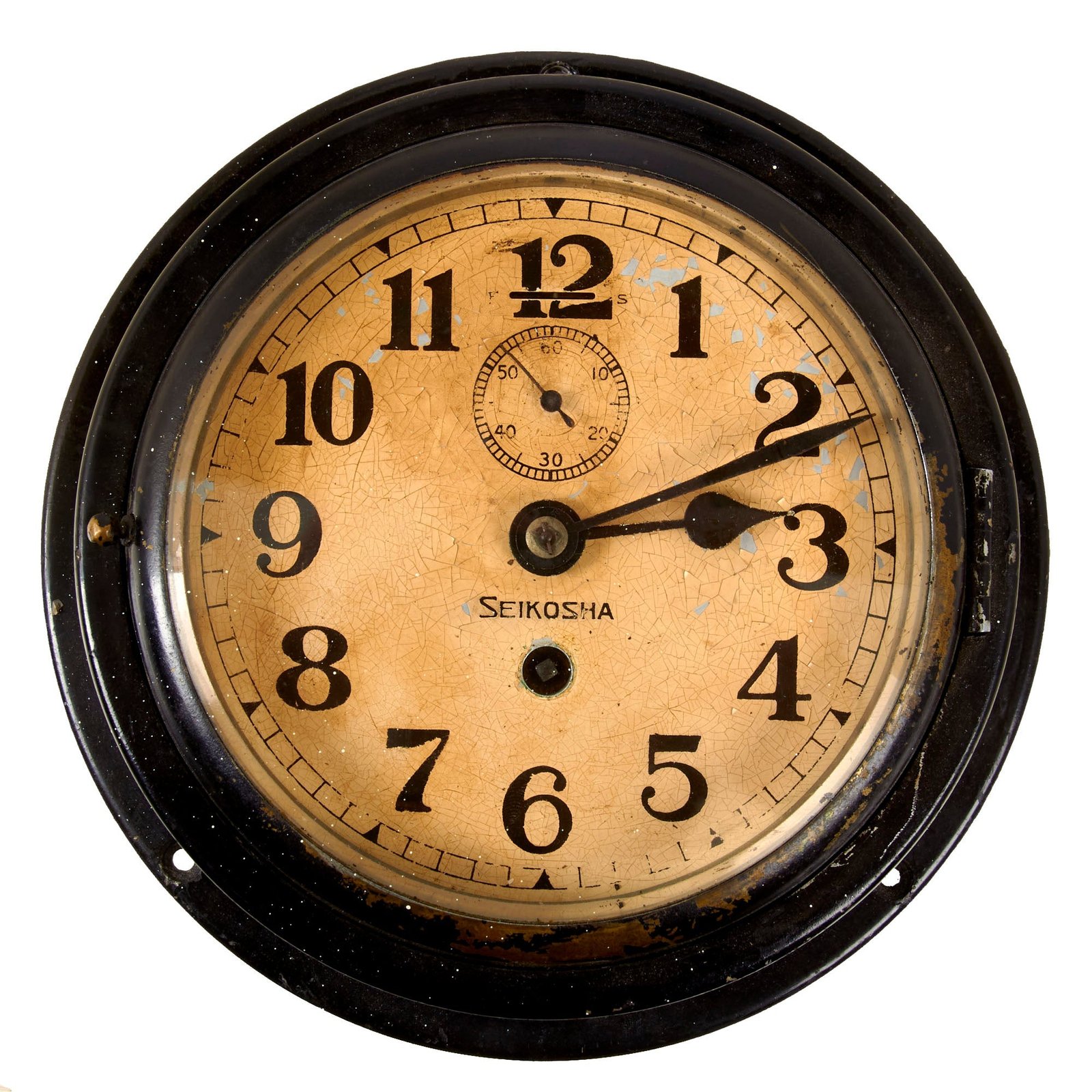 Original WWII Imperial Japanese Navy Ship’s Clock by Seikosha of Tokyo - Non-Functional
