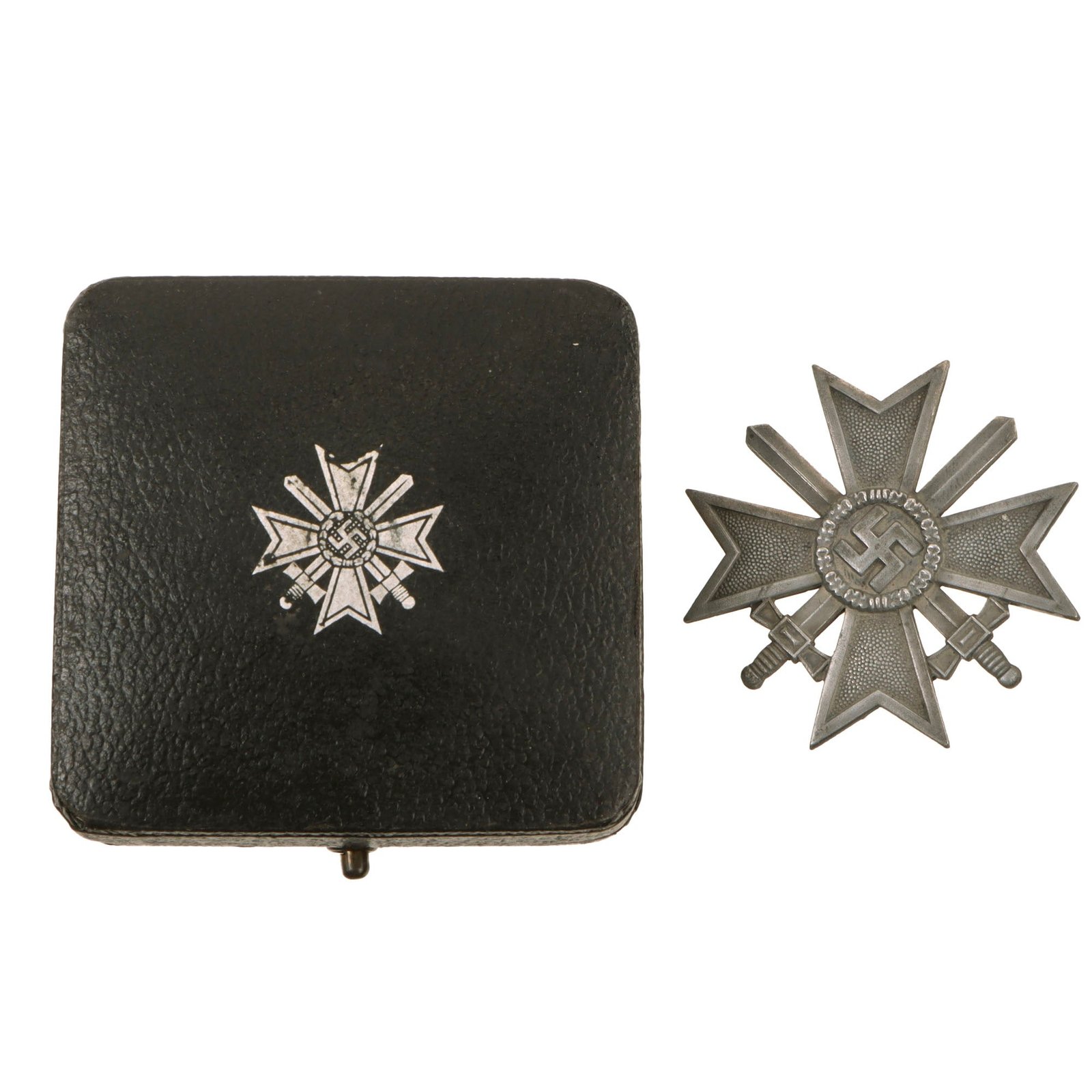Original German WWII War Merit Cross 1st Class KvKI with Swords by Kerbach & Oesterhelt with Matched Case - Kriegsverdienstkreuz