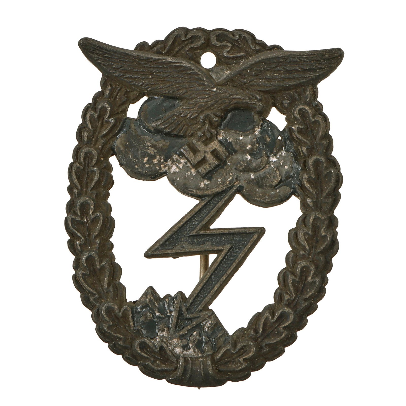 Original German WWII Luftwaffe Ground Assault Badge Attributed to Arno Wallpach of Stuttgart - Erdkampfabzeichen der Luftwaffe