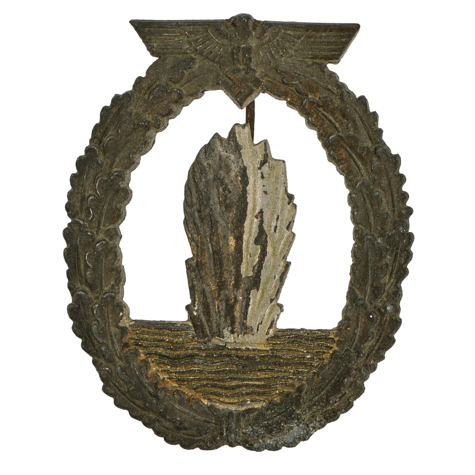 Original German WWII Kriegsmarine Minesweeper War Badge - Unmarked