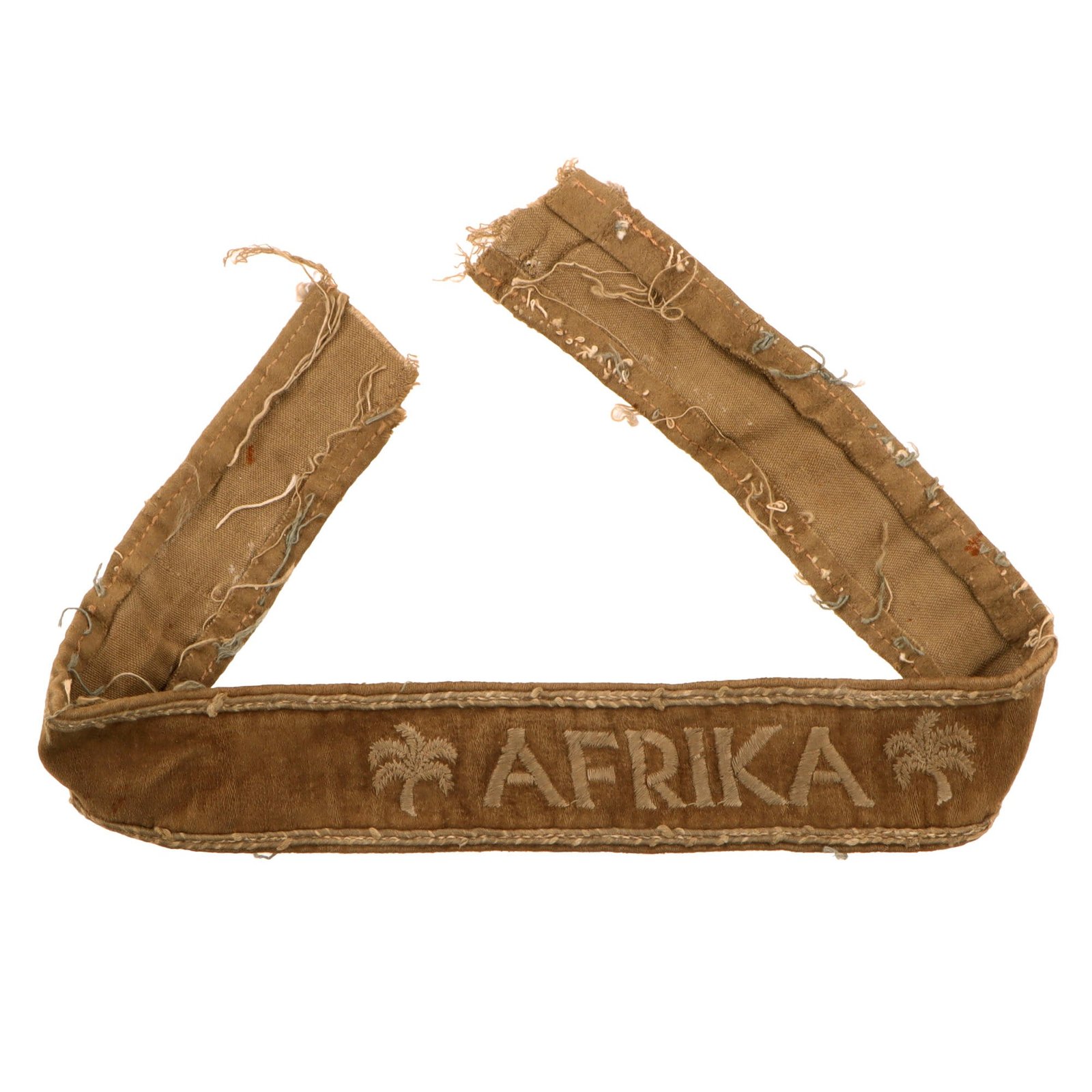 Original German WWII Deutsches Afrikakorps DAK 1943 Campaign Award Cuff Title - AFRIKA - Uniform Removed