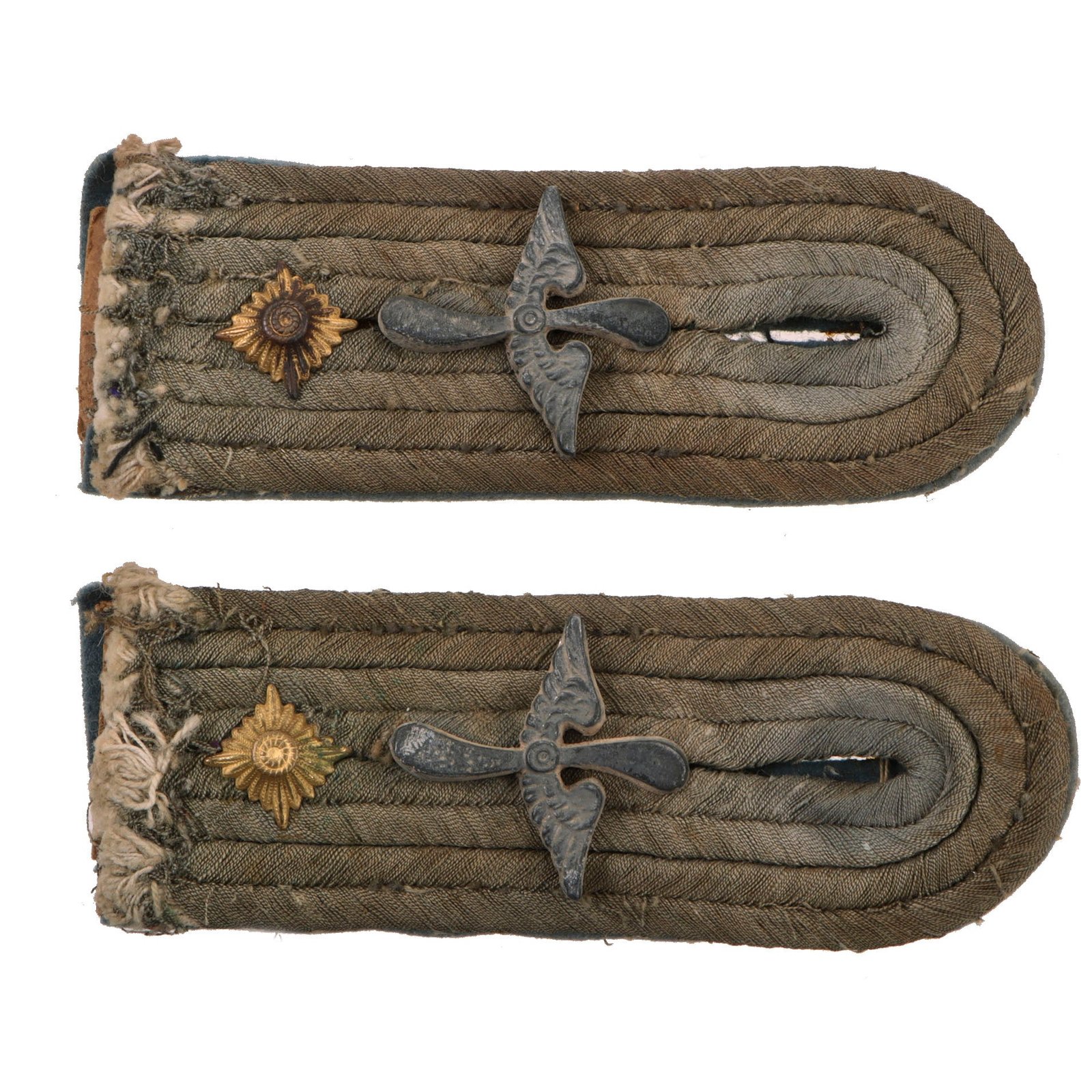 Original Imperial German Set of WWI Flieger Leutnant Pilot’s Shoulder Boards - Matched Set