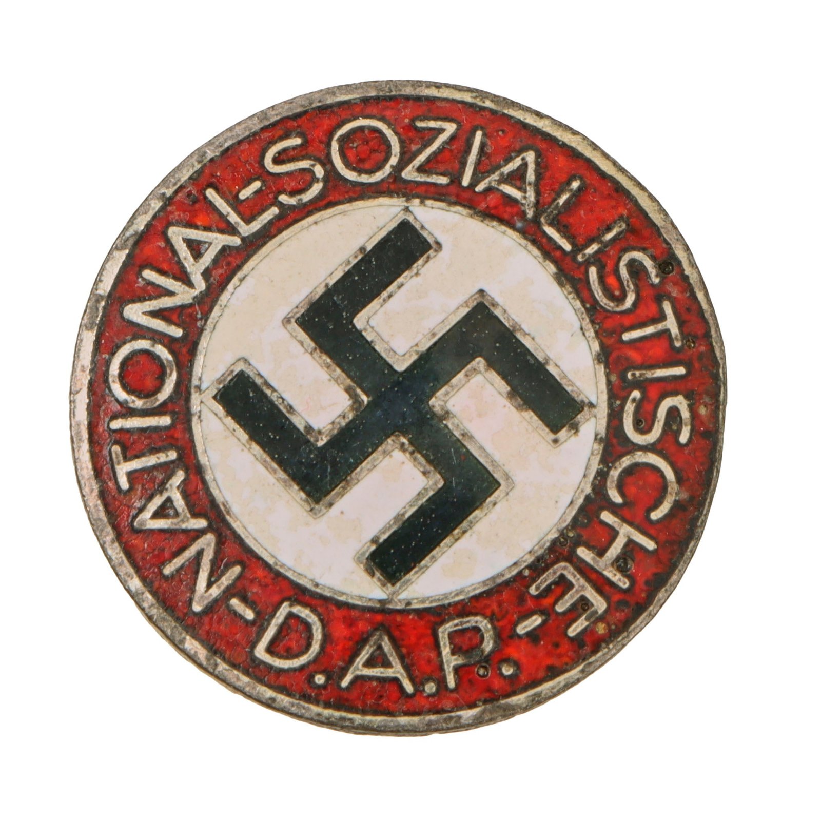 Original German NSDAP Party Enamel Buttonhole Membership Badge by Matthias Oechsler & Söhne - RZM M1/14