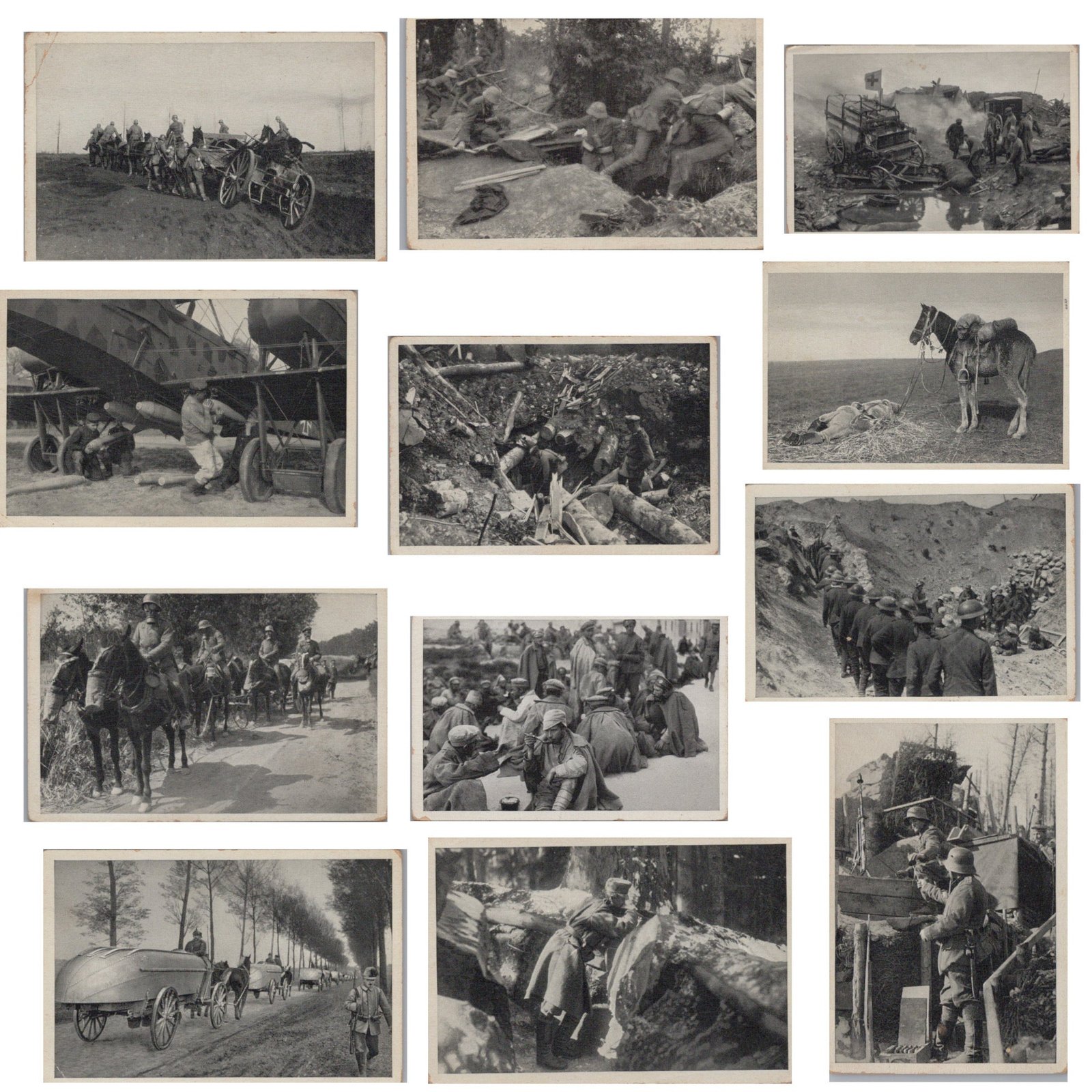 Original Imperial German WWI Cigarette Card Photo Lot - 24 Total