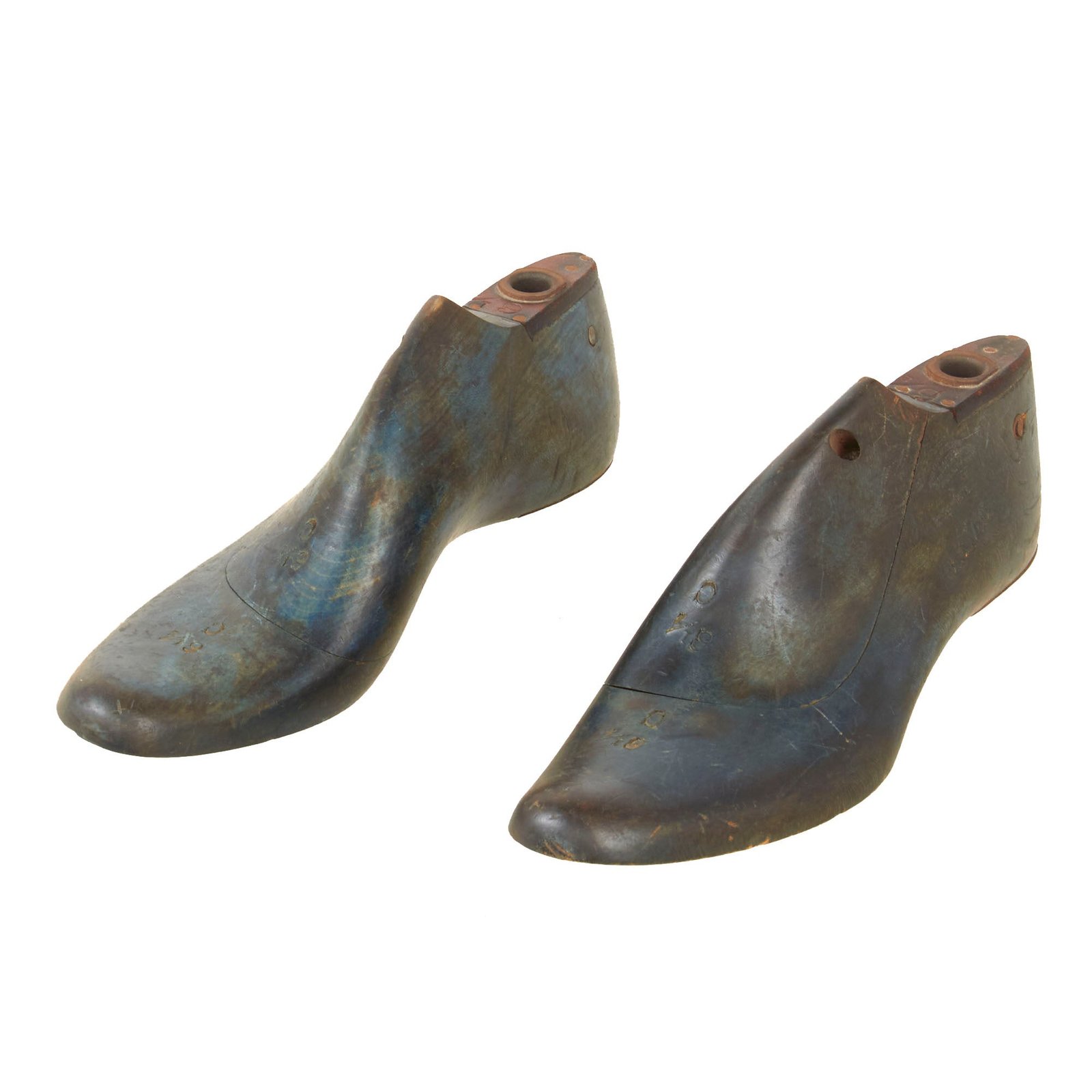 Original U.S. Pre-WWI Era USMC Philadelphia-Depot Marked Shoe Trees in Size 6 1/2 - Dated 1911