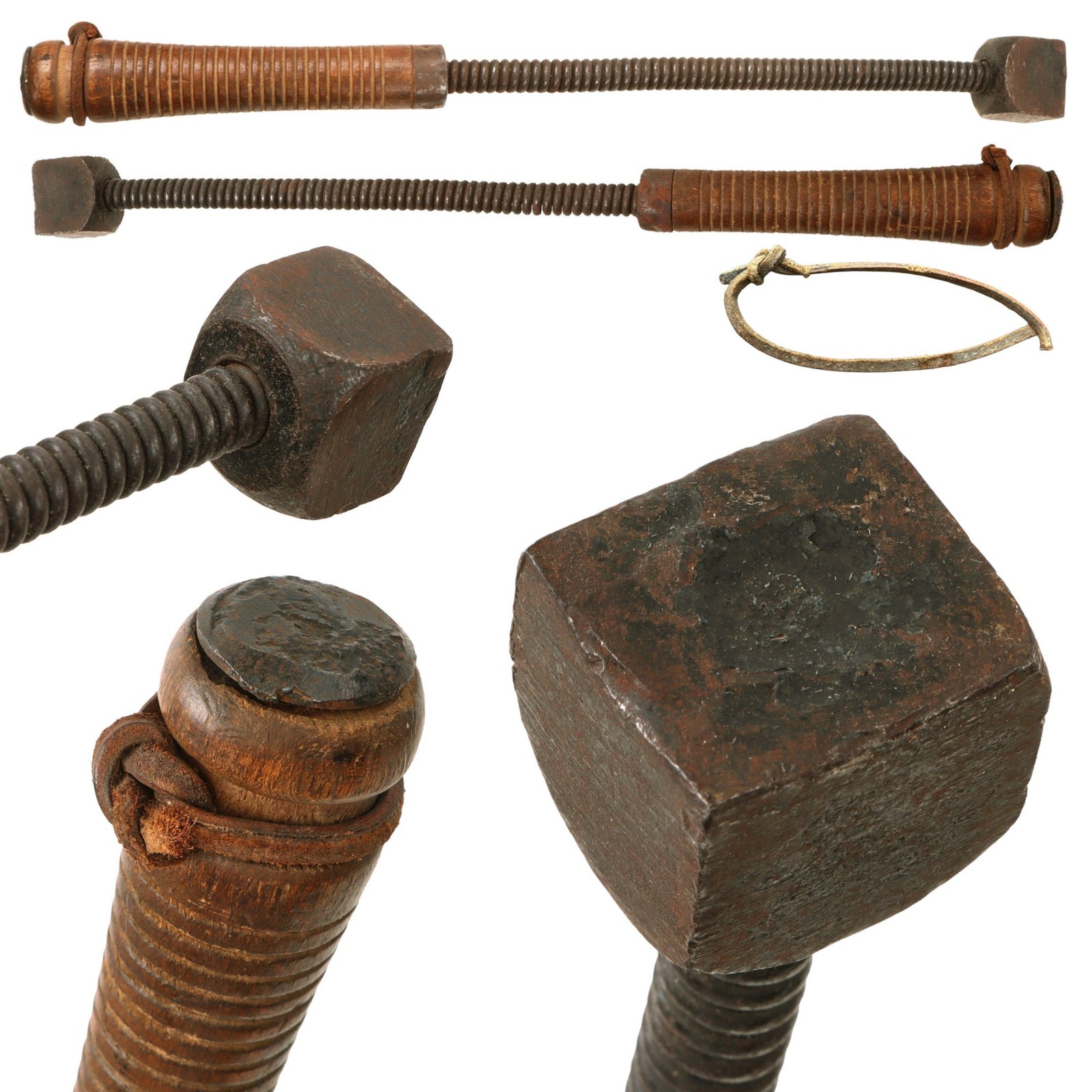 Original German WWI Spring Handle Trench Raiding Mace - From Personal Collection of David Machnicki, Author of At Arm's Length Series
