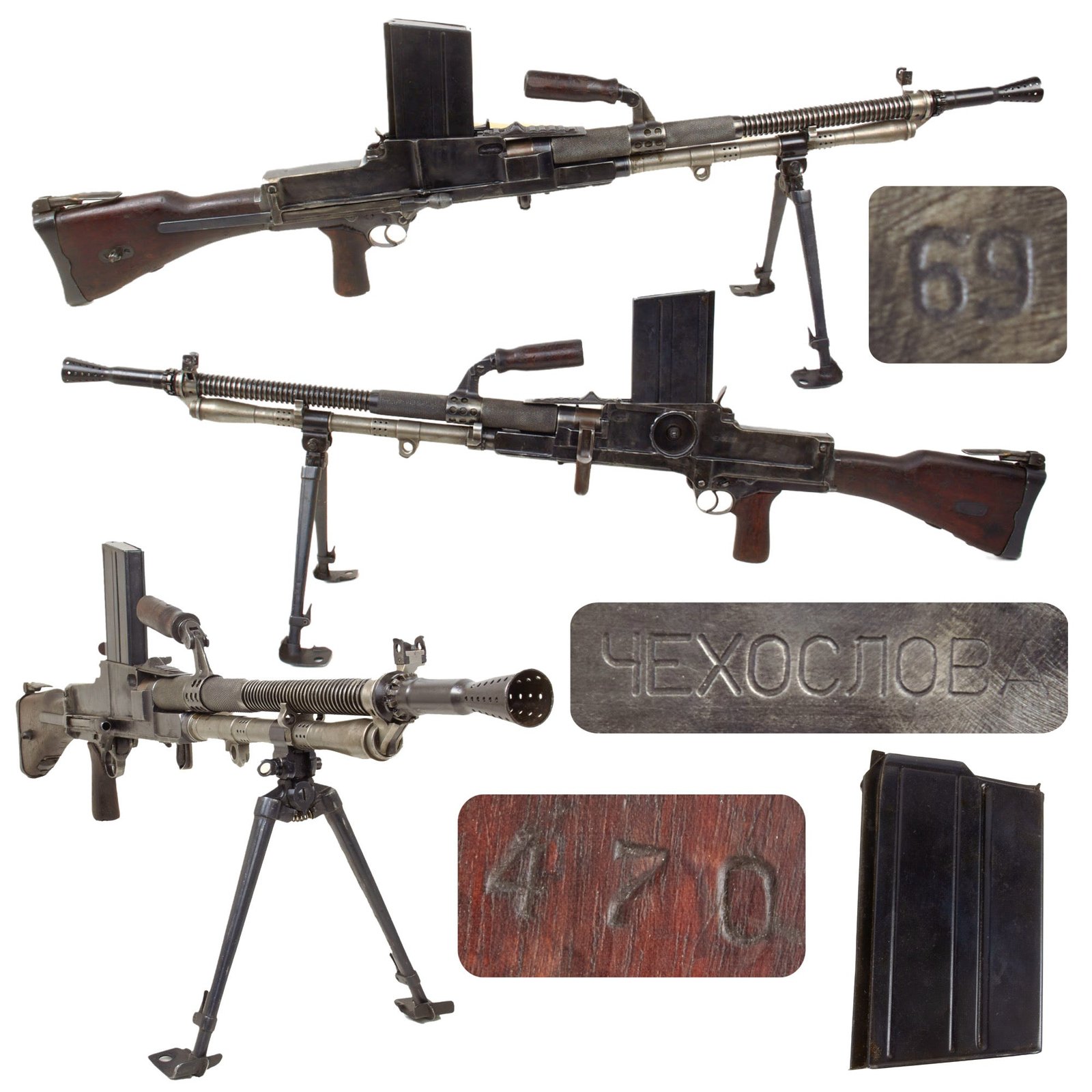 Original Czech Pre-WWII Yugoslavian Contract ZB-30J German MG30(t) Display Machine Gun with Pre-War Magazine