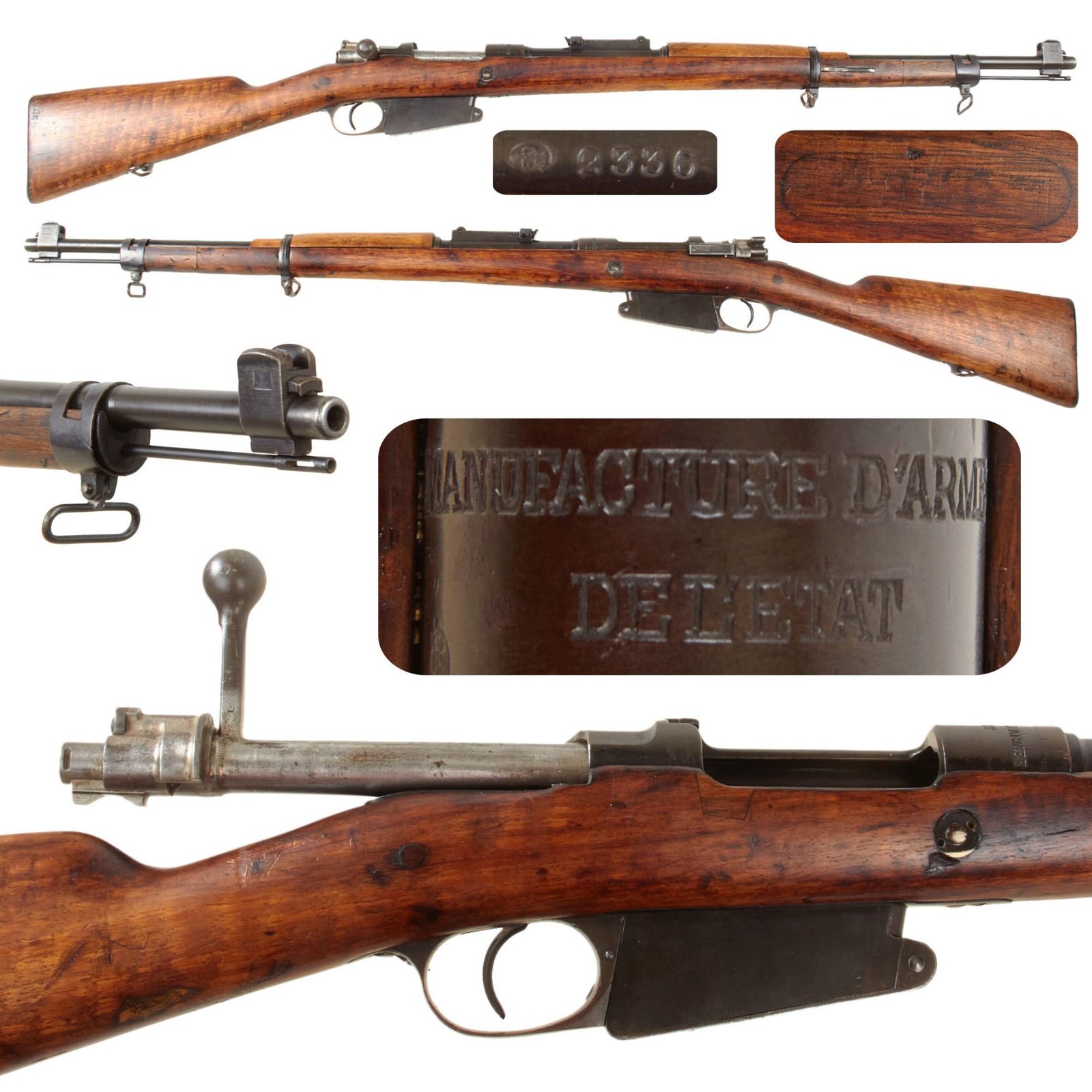 Original Belgian Model 1889/36 Mauser Short Rifle by Manufacture d'armes de l'État with Repaired Stock- Serial 2336