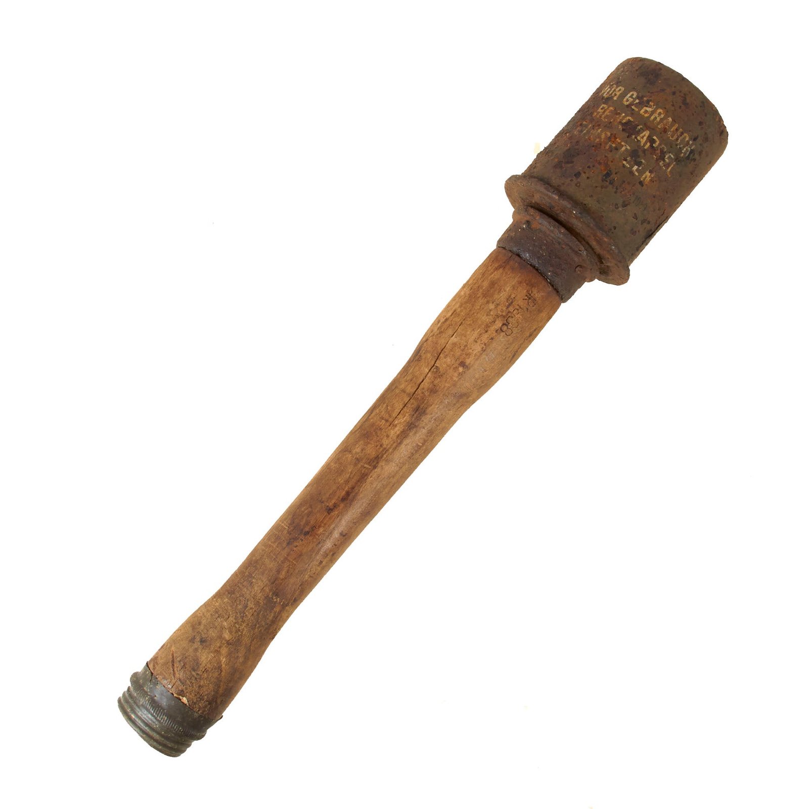 Original German WWII M24 Inert Stick Grenade Stielhandgranate by Richard Rinker - Dated 1938 & 1939 - Stielhandgranate