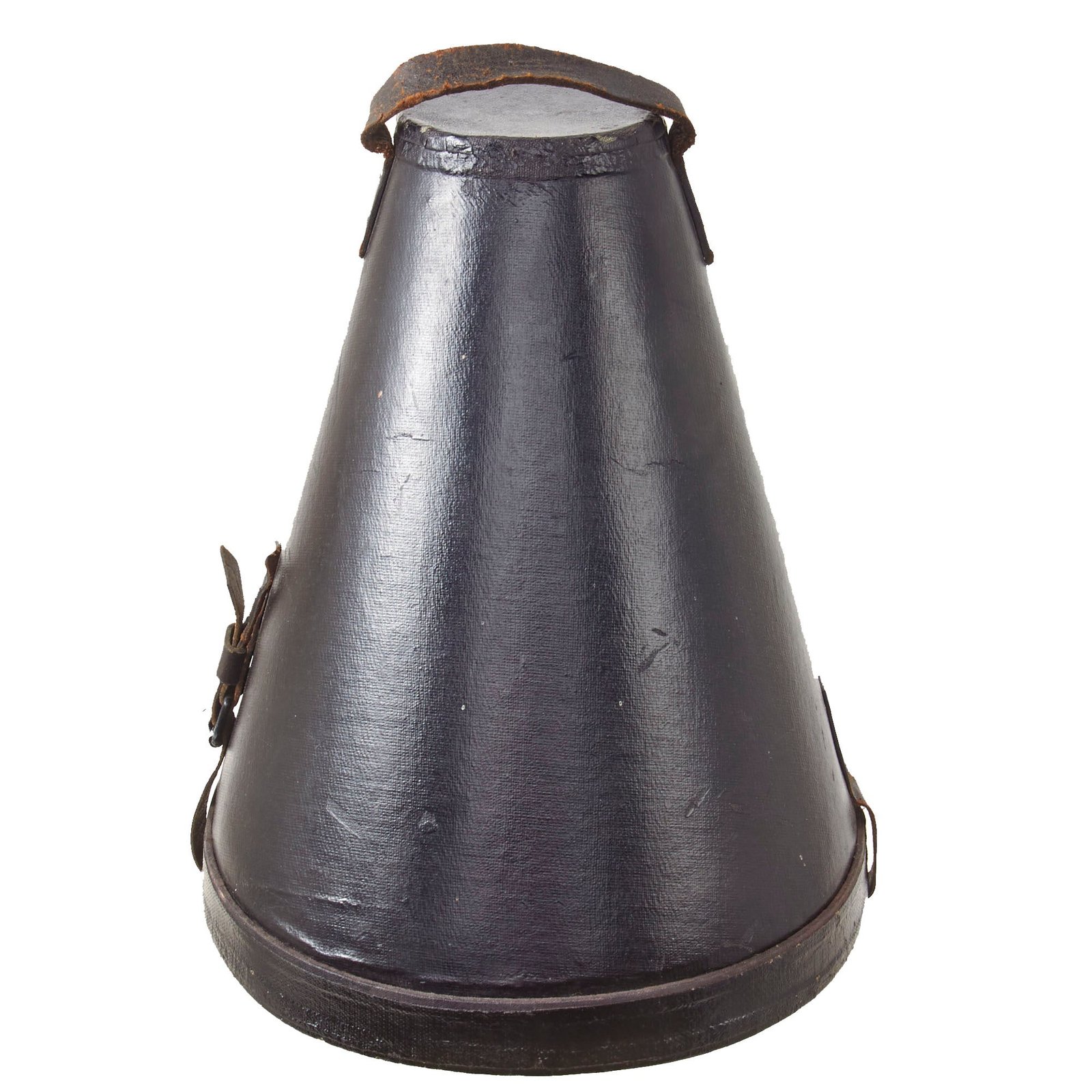 Original Imperial German WWI Pickelhaube Spiked Helmet Officer’s Leather Carry Case with Intact Straps