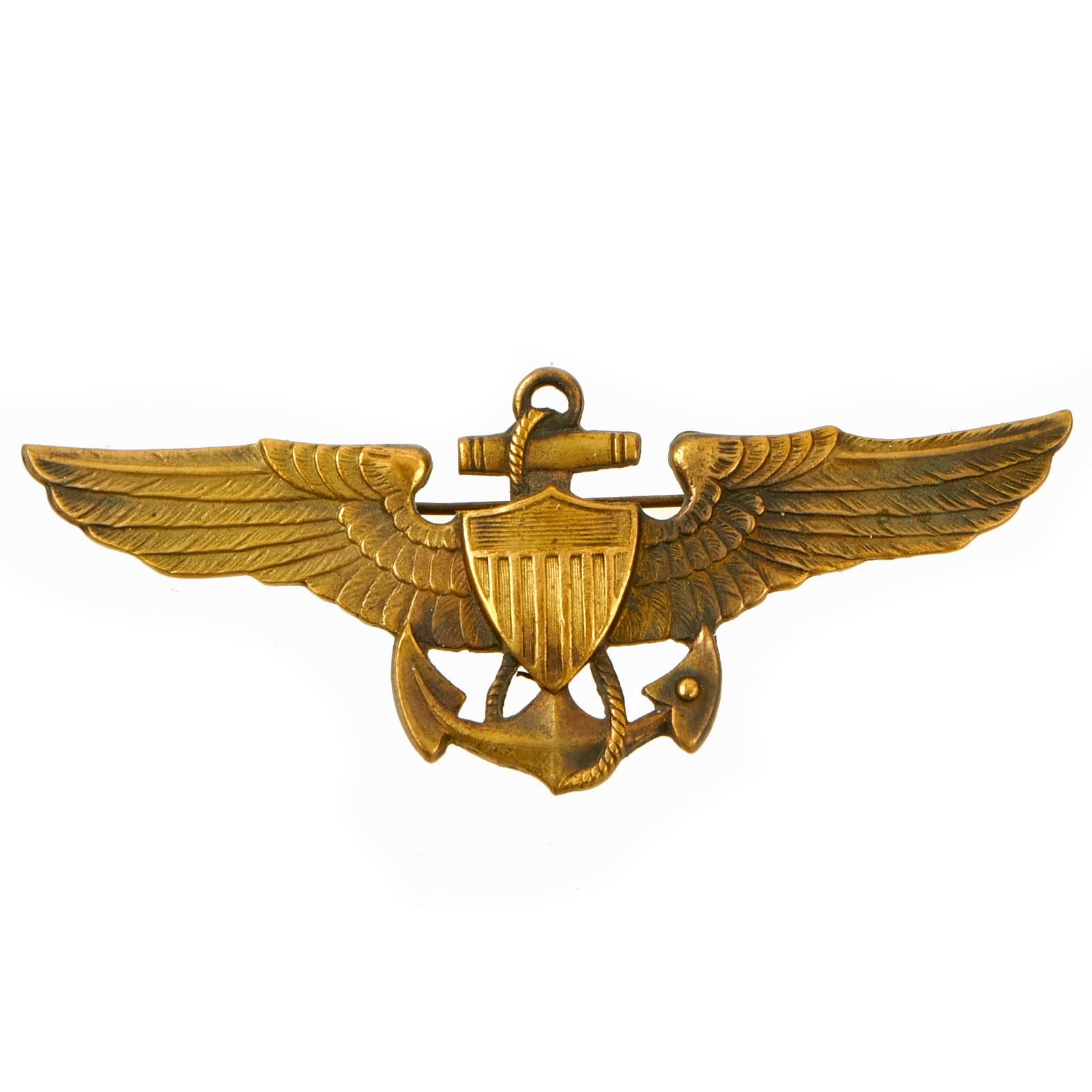 Buy Original U.S. Pre WWII US Navy and Marine Corps “Naval” Aviator Badge Attributed To White Manufacturing Company of Attleboro, Massachusetts | Original Firearms Antique For Sale