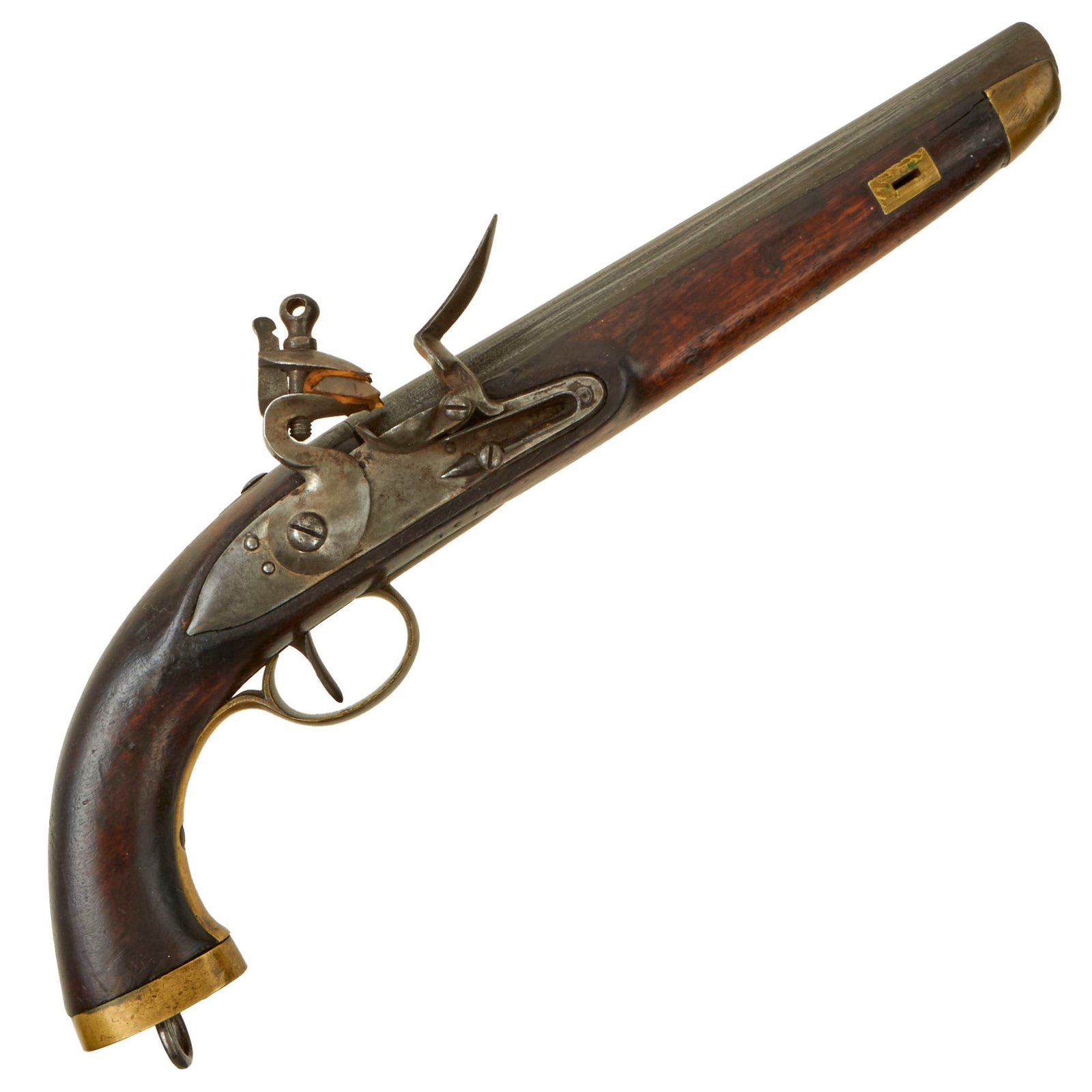 Buy Original Dutch Napoleonic Belgian Made Flintlock Naval Pistol Named to Ship MAARTEN HARPENTZOON TROMP - circa 1800-1810 | Original Firearms Antique For Sale