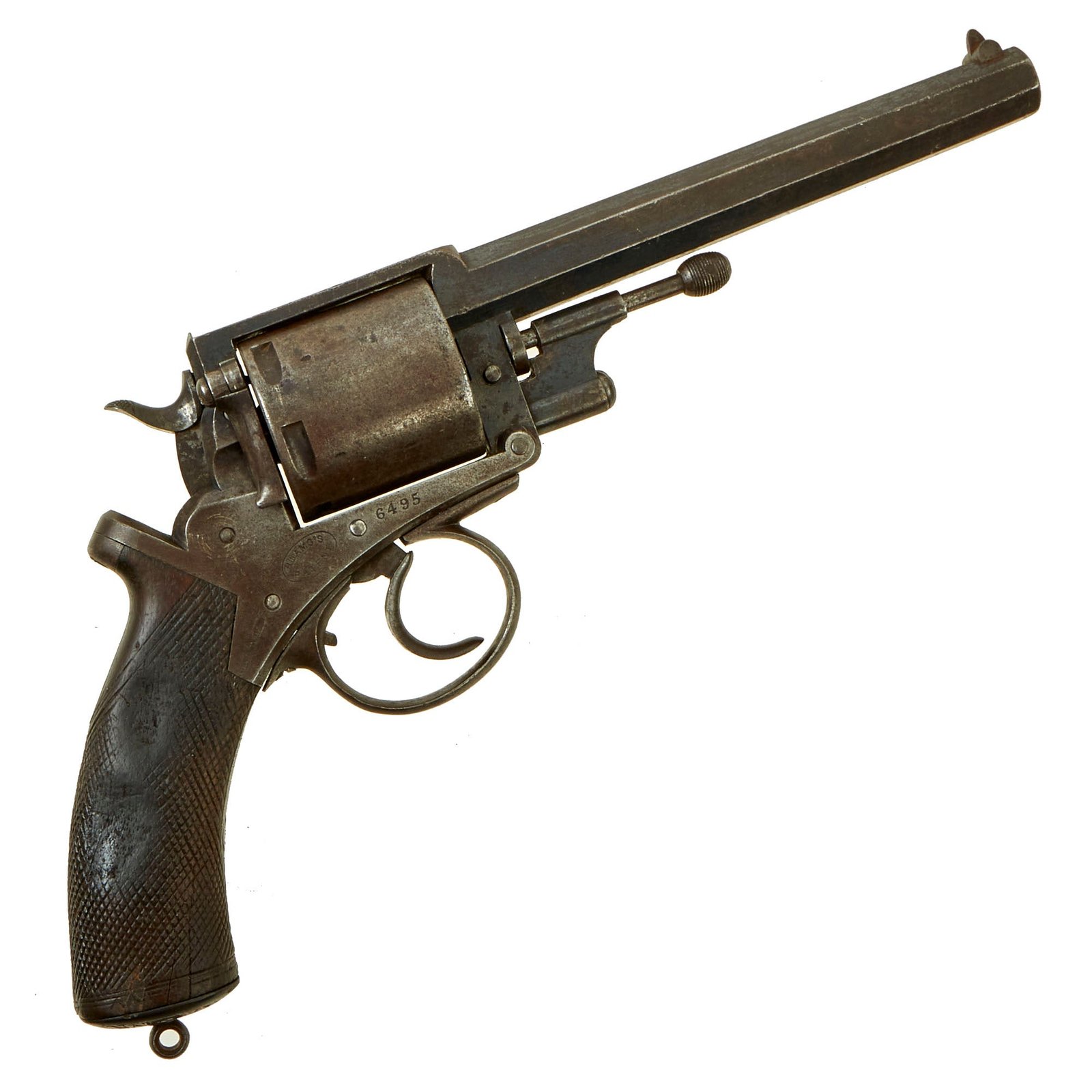 Buy Original British Victorian Zulu Wars Model 1872 Mk.III Adams .450 Revolver Marked Capt. Fr. Van Gelder, Natal 1878 - Serial 6495 | Original Firearms Antique For Sale