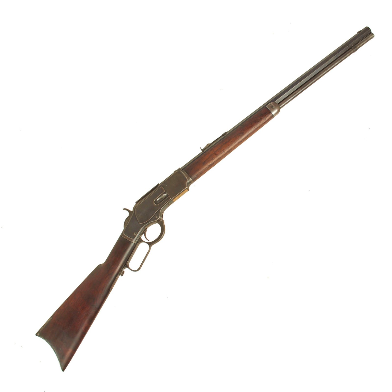 Buy Original U.S. Winchester Model 1873 .32-20 Repeating Rifle with 23" Octagonal Barrel & Figured Butt Stock made in 1888 - Serial 262221B | Original Firearms Antique For Sale