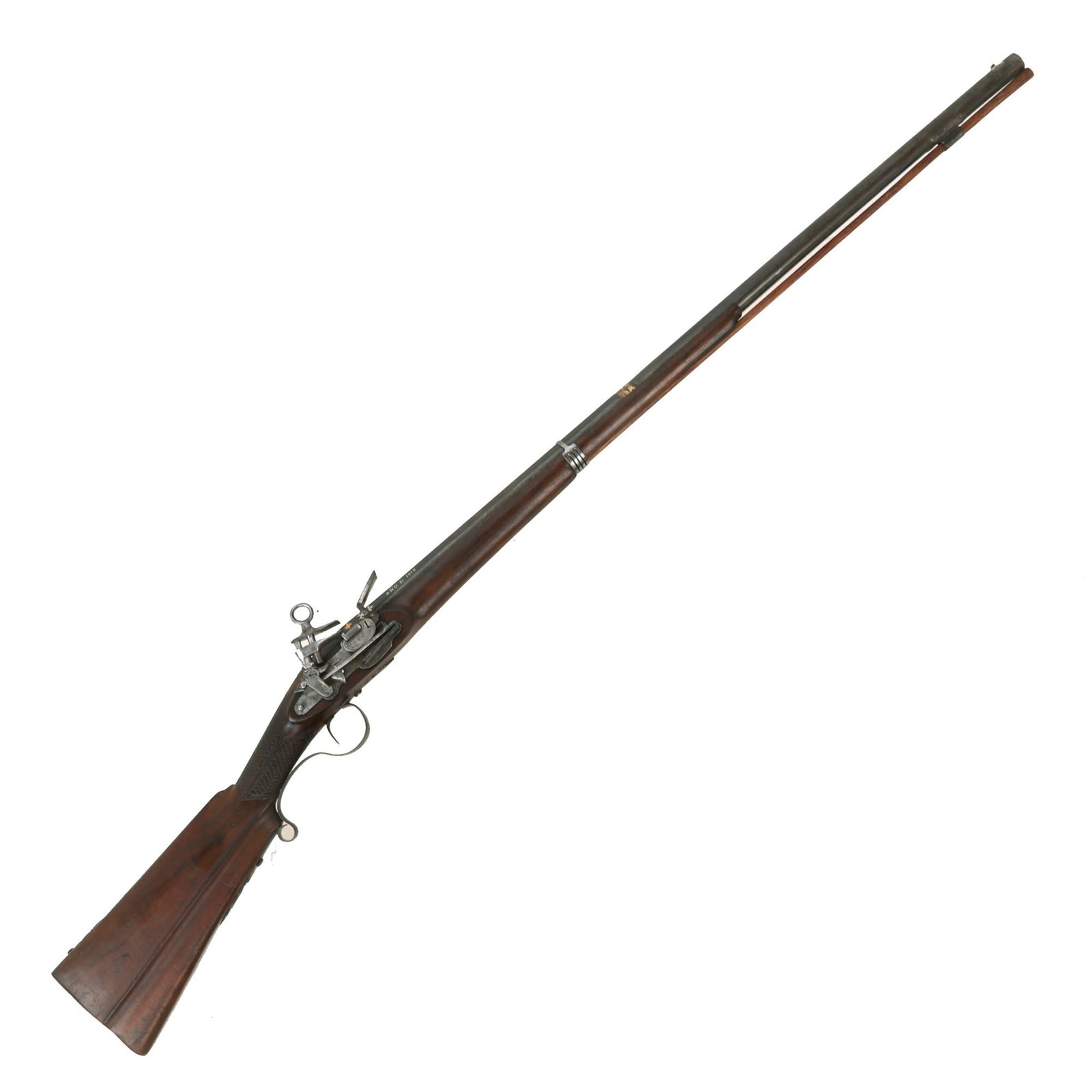 Buy Original Spanish Silver & Gold Inlaid 12 Bore Miquelet Fowling Piece Marked Fabricado en Eibar - Dated Año d 1818 | Original Firearms Antique For Sale