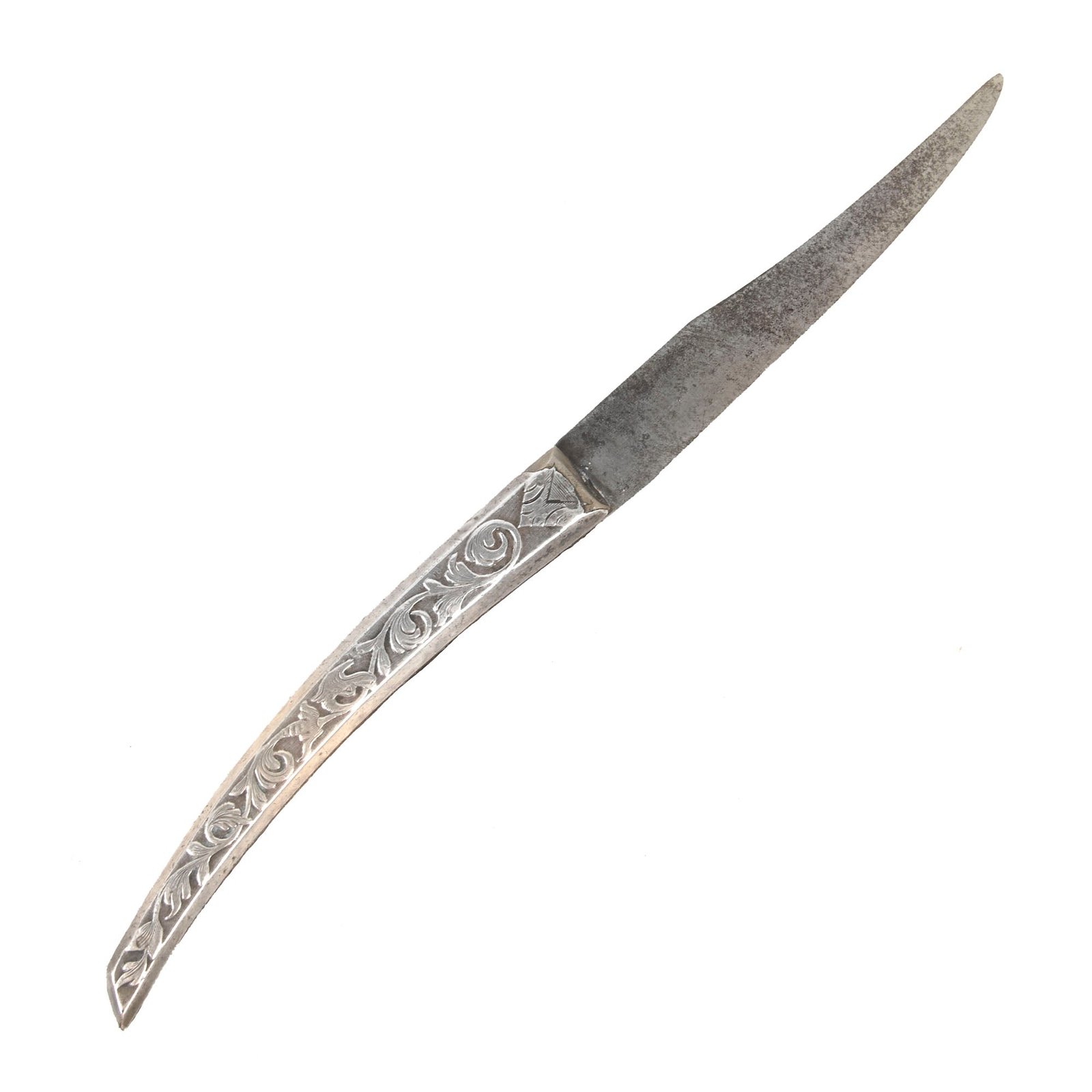 Buy Original European Continental Late 17th Century Folding Knife - Silver Mounted | Original Firearms Antique For Sale