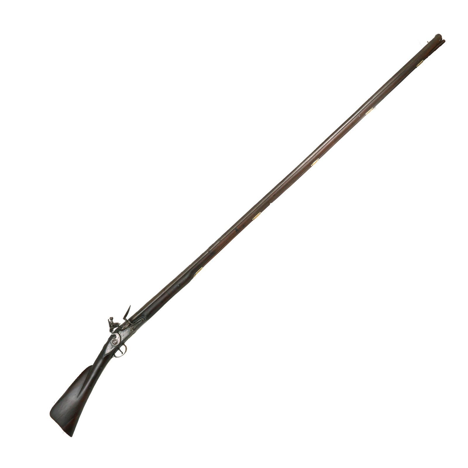 Buy Original Massive British 18th Century Brown Bess Style 12 Bore Flintlock Fowling Piece with Worn Markings - 78 Inches Long | Original Firearms Antique For Sale