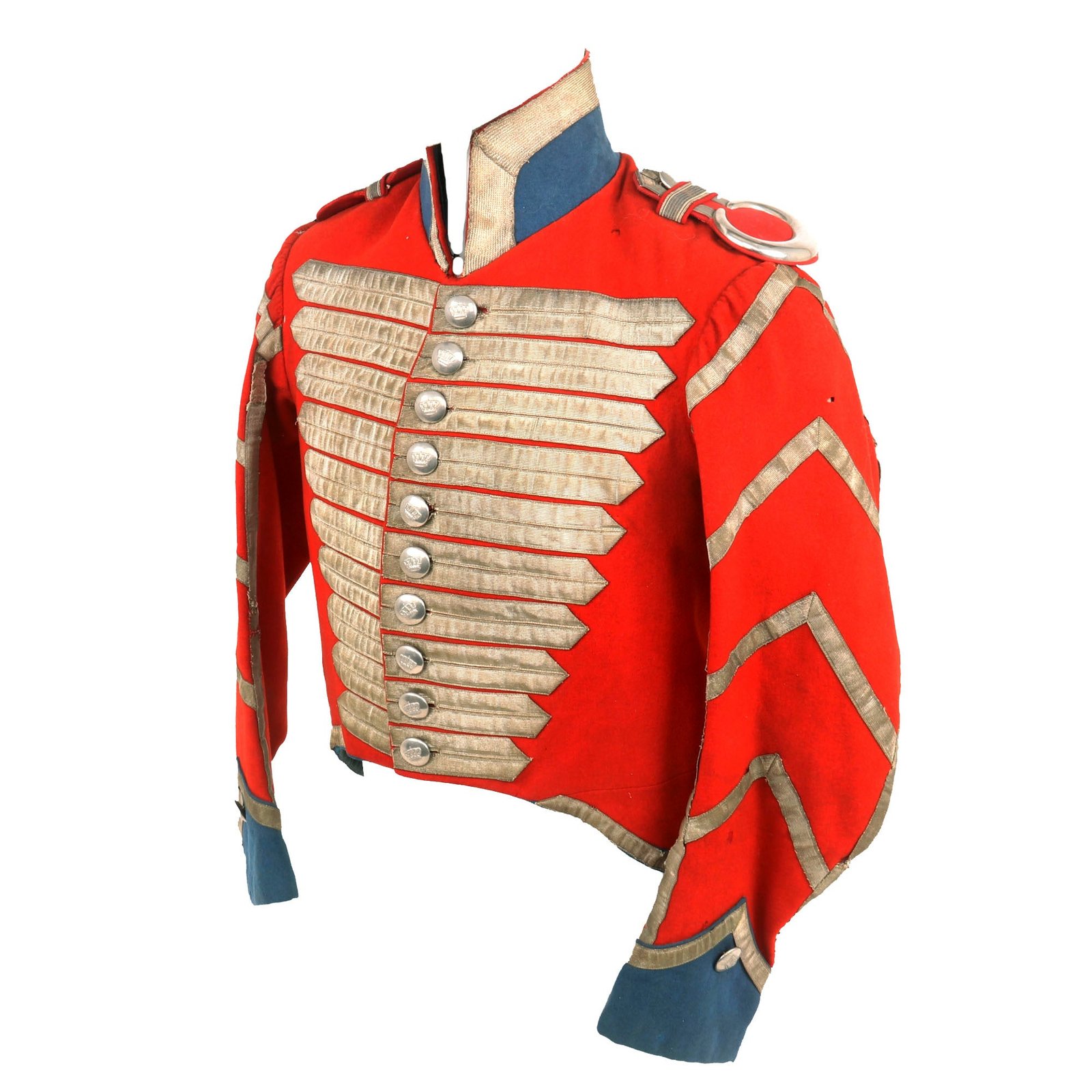 Buy Original Imperial German Pre-WWI Saxon Garde Reiter Dress Coatee with Shoulder Boards by F & A. Diringer of Munich | Original Firearms Antique For Sale