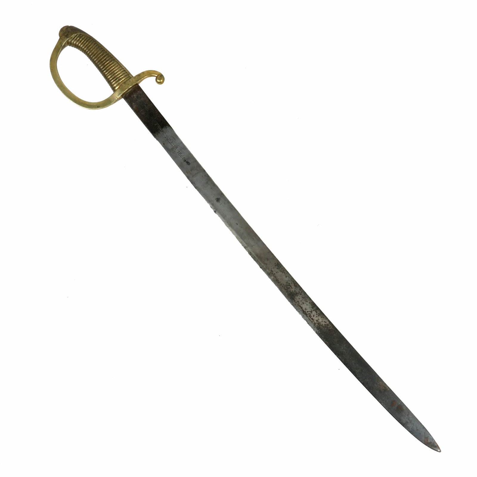 Buy Original Spanish-American War Spanish Artillery NCO’s Sword by Fabrica de Toledo - Dated 1868 - U.S. Bringback | Original Firearms Antique For Sale