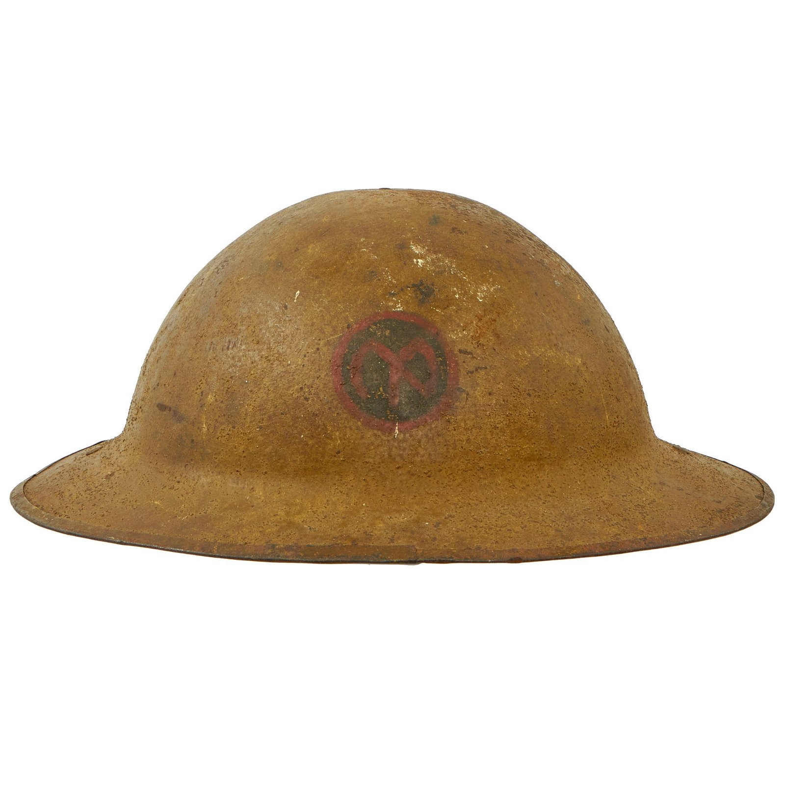 Buy Original U.S. WWI 27th Infantry Division British Made M1917 Doughboy Helmet by Thomas Firth & Sons Ltd of Sheffield | Original Firearms Antique For Sale