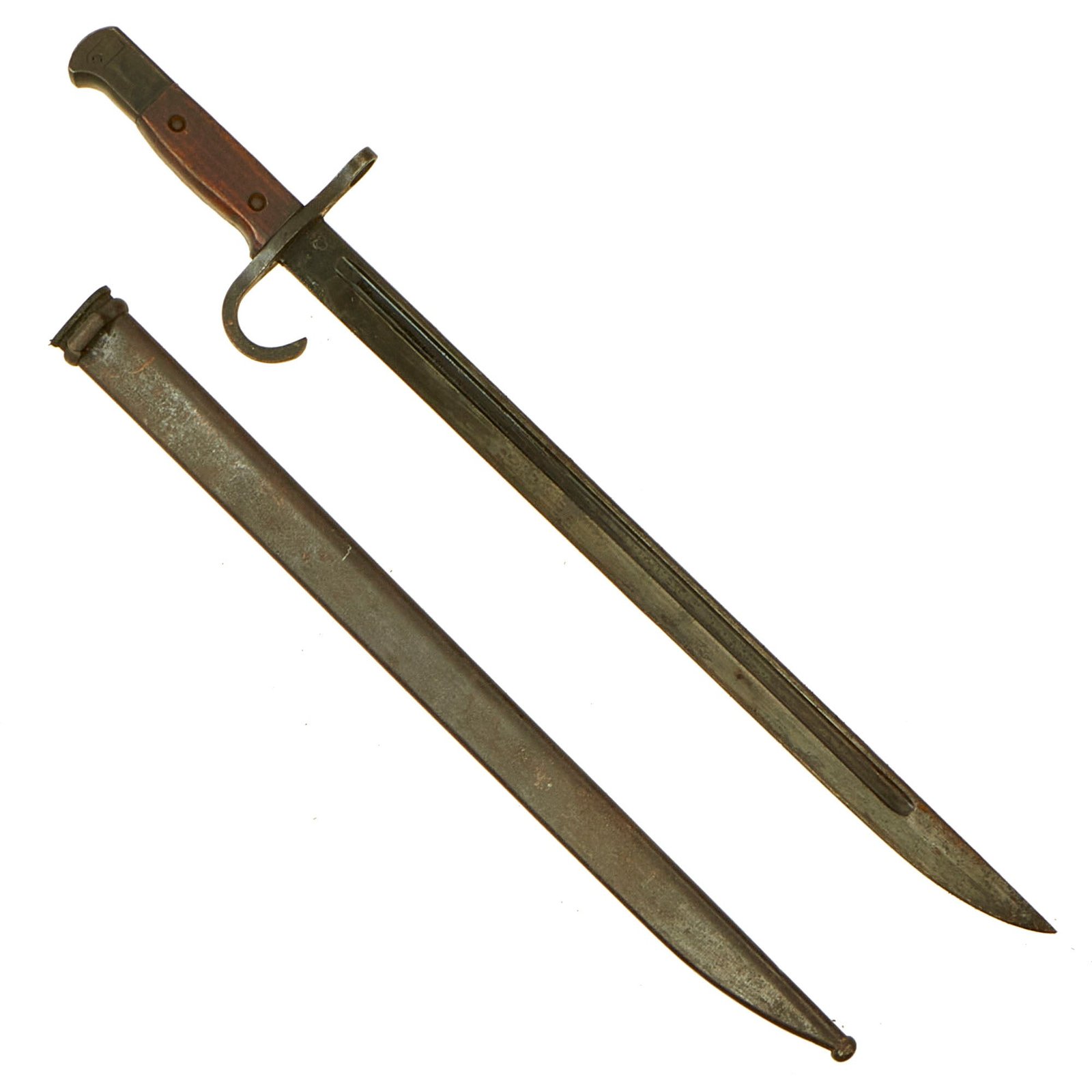 Buy Original Japanese Pre-WWII Arisaka Type 30 Bayonet by Matsushita National Denki with Scabbard | Original Firearms Antique For Sale
