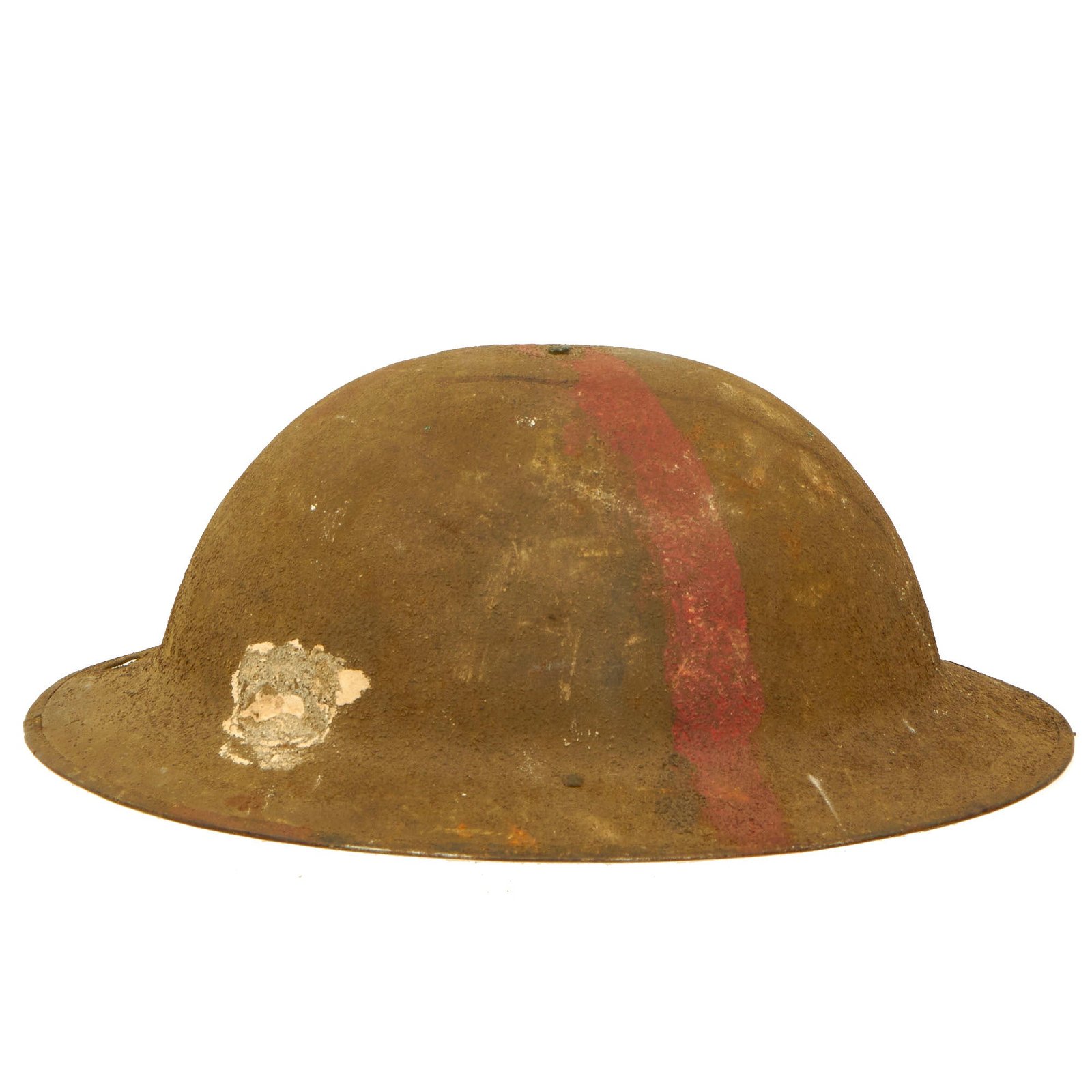 Buy Original U.S. WWI “Red Stripe” M1917 Doughboy Training Helmet - Complete | Original Firearms Antique For Sale