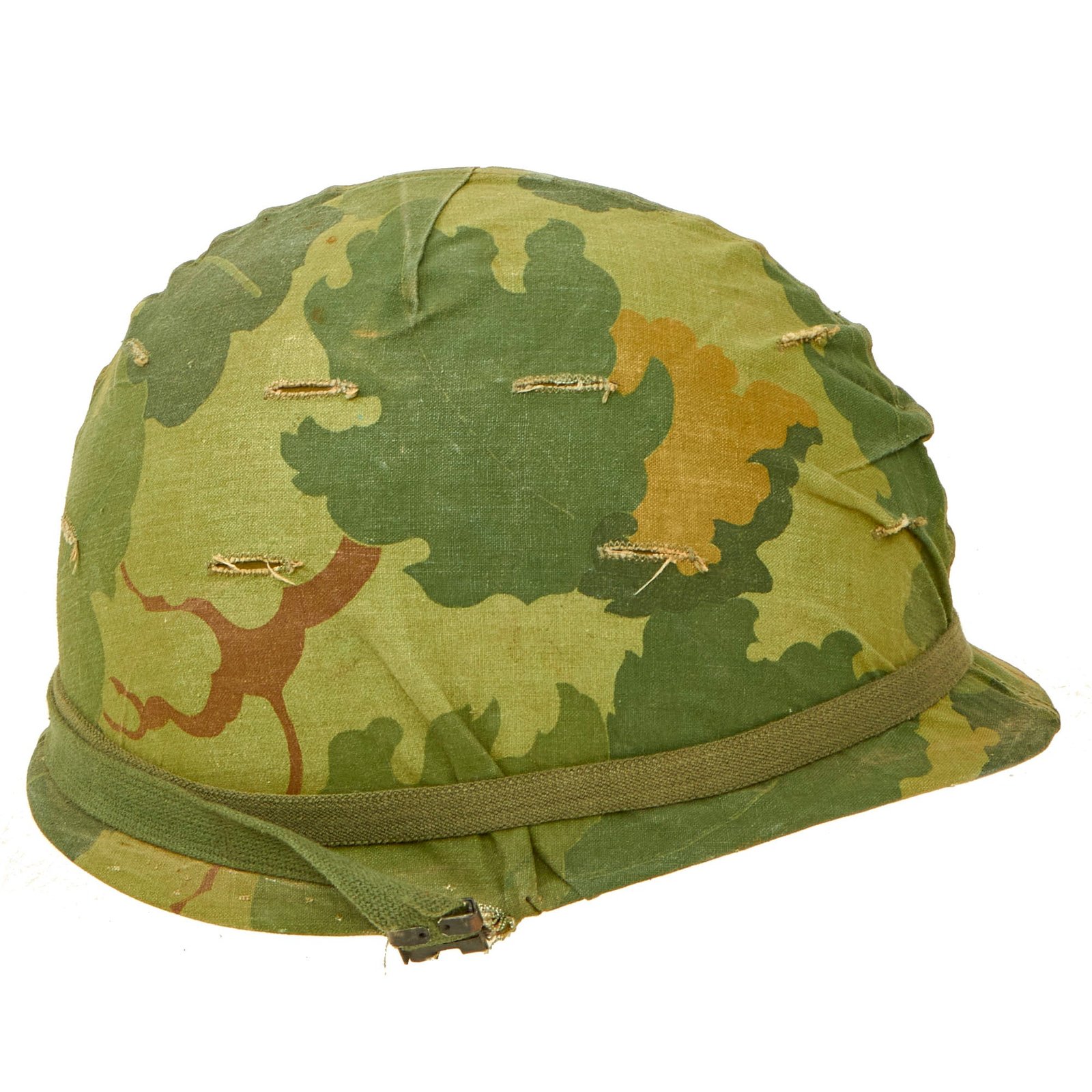 Buy Original U.S. Vietnam M1 Helmet with USMC Camouflage Cover and Liner - Complete | Original Firearms Antique For Sale