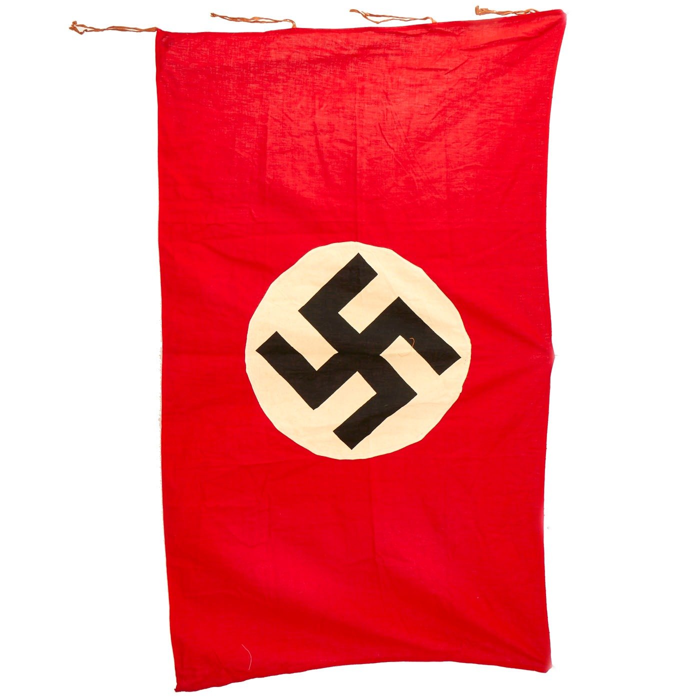 Buy Original German WWII Italian Made NSDAP National Political Banner Flag marked to Naples - 39" x 64" | Original Firearms Antique For Sale