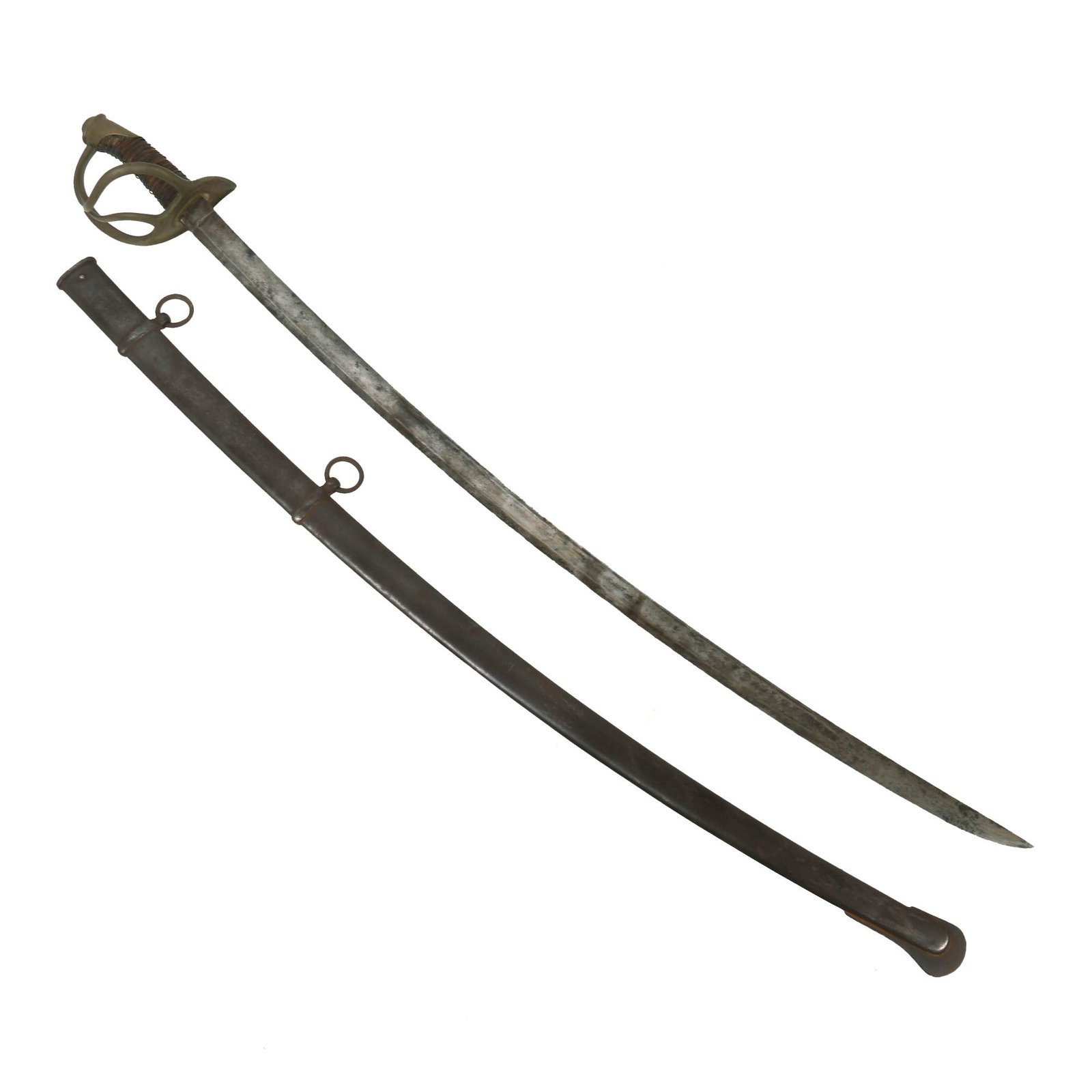 Buy Original U.S Civil War German Made M-1840 "Wrist Breaker" Heavy Cavalry Saber by W. Walscheid Solingen | Original Firearms Antique For Sale