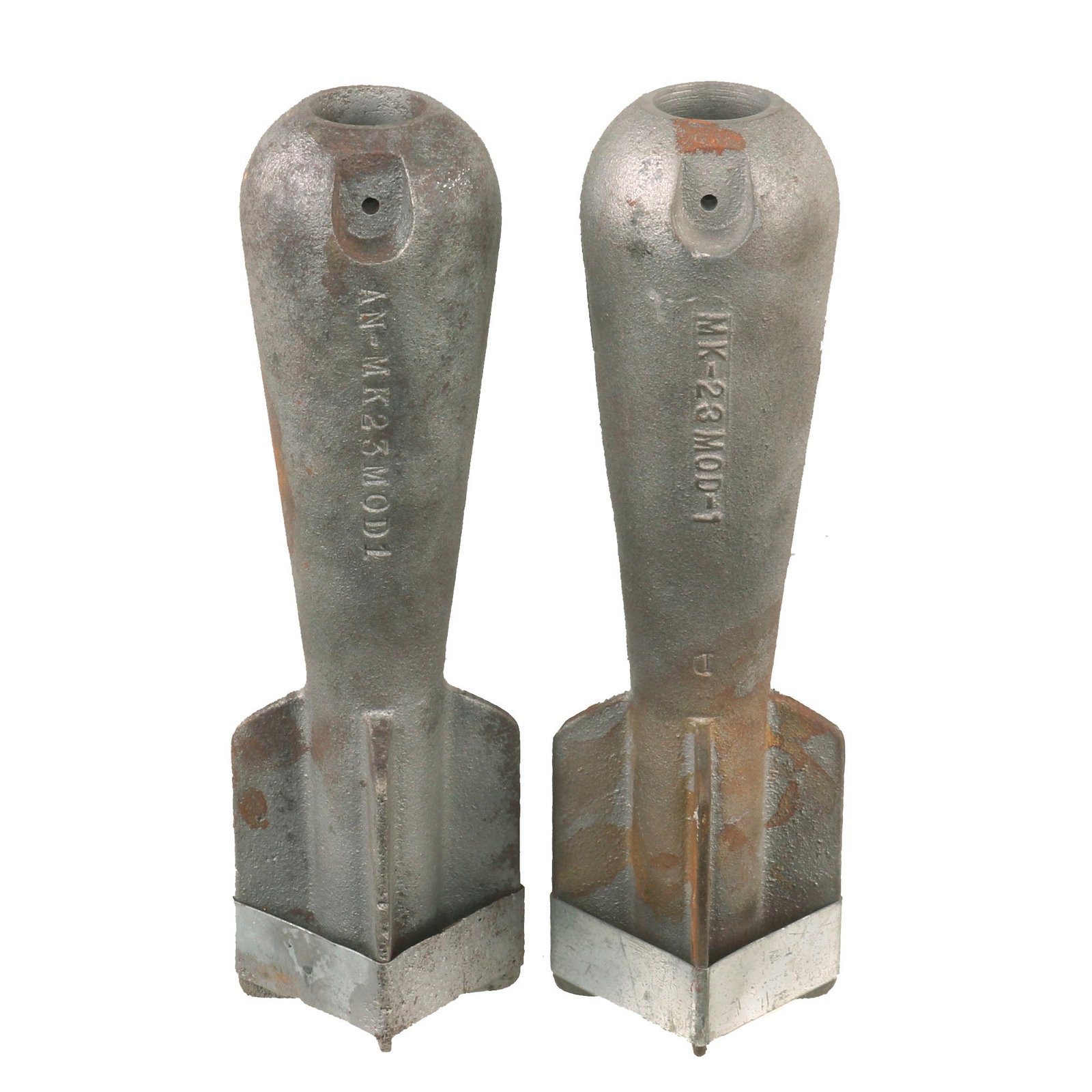 Buy Original U.S. WWII Inert Navy Set of 2 Mk-23 Mod-1 60mm Mortar Practice Bombs | Original Firearms Antique For Sale