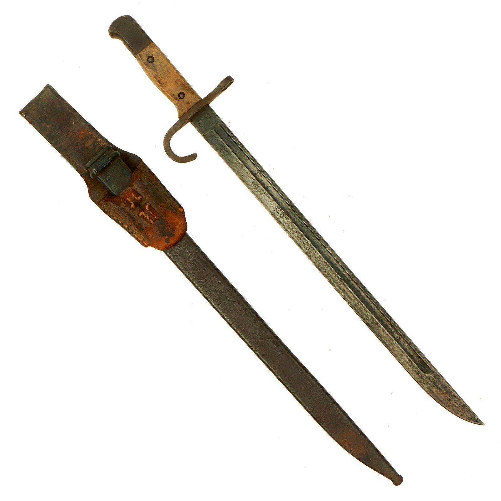 Buy Original Japanese Pre-WWII Arisaka Type 30 Bayonet by Matsushita National Denki with Scabbard & Navy Frog | Original Firearms Antique For Sale