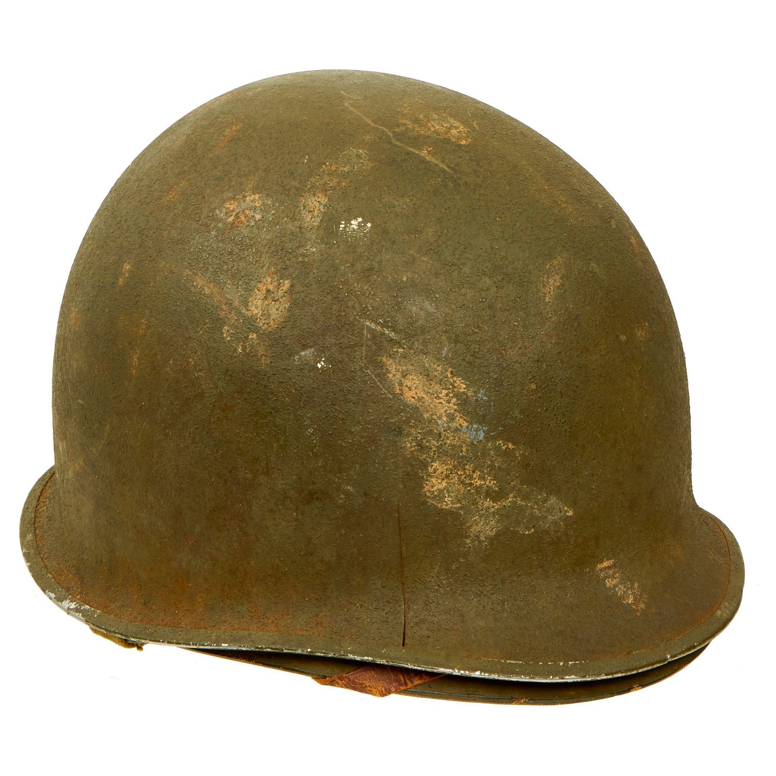 Buy Original U.S. WWII Early 1942 M1 McCord Front Seam Fixed Bale Helmet with CAPAC Liner - Complete | Original Firearms Antique For Sale
