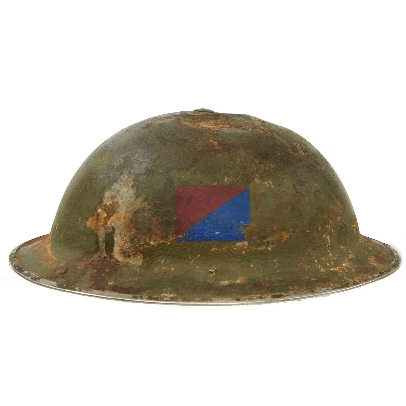 Buy Original Canadian WWII Named Brodie MkII Steel Helmet with Painted 6th Canadian Infantry Division Unit Flash | Original Firearms Antique For Sale