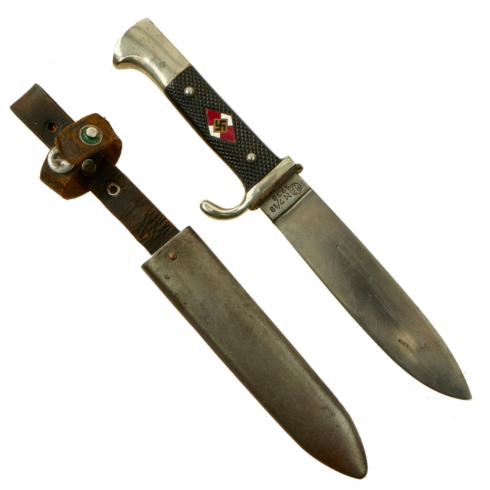 Buy Original German WWII 1938-dated HJ Knife by Ed. Wüsthof of Solingen with Scabbard - RZM M7/19 | Original Firearms Antique For Sale