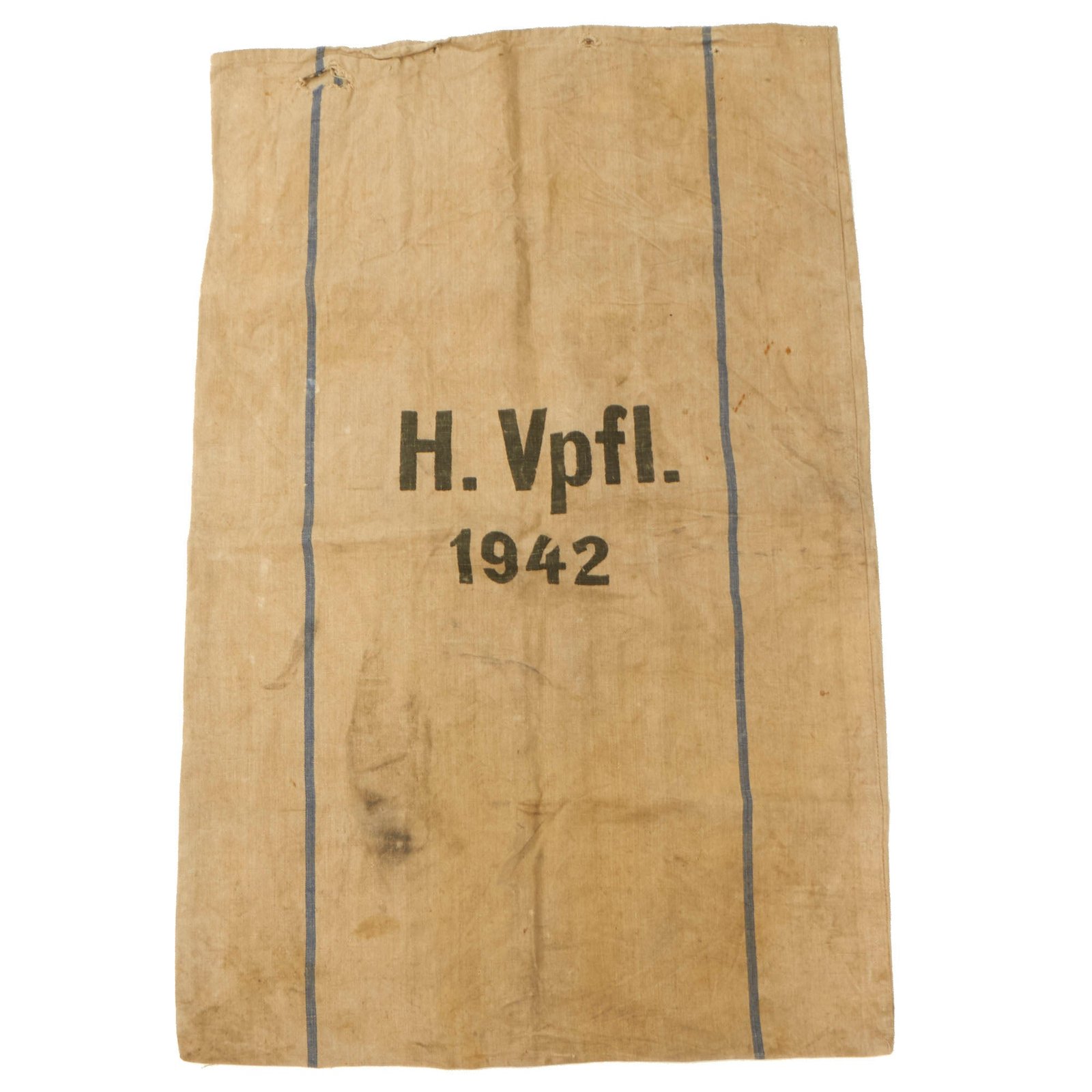 Buy Original German WWII Heer Army 1942 Dated Heavy Burlap Ration Grain Sack - 43" x 27" | Original Firearms Antique For Sale