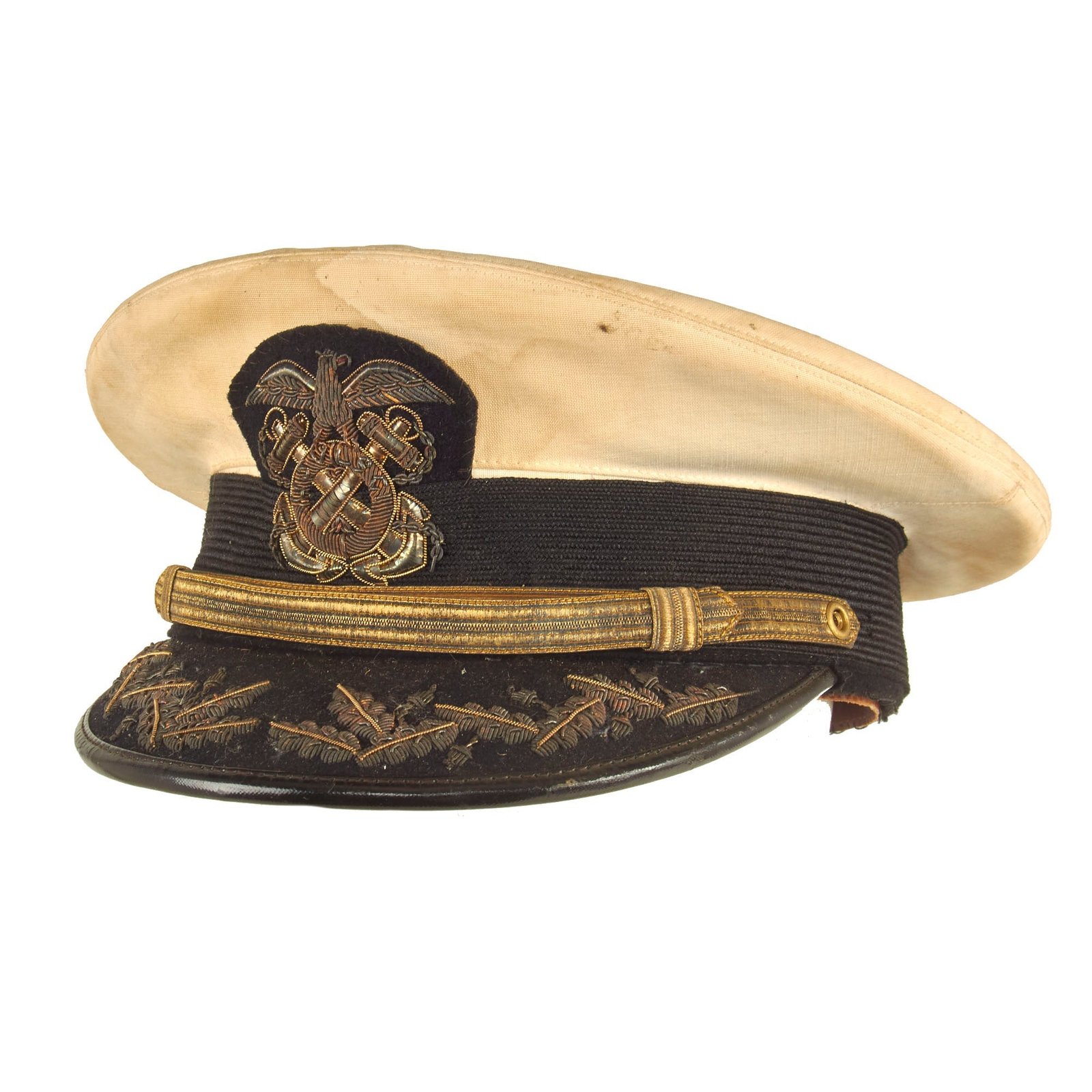 Buy Original U.S. WWI Era Volunteer Life Saving Corps (USVLSC) Officer Visor Cap - The Dreadnaught Battleship by Max Cohn of Brooklyn | Original Firearms Antique For Sale