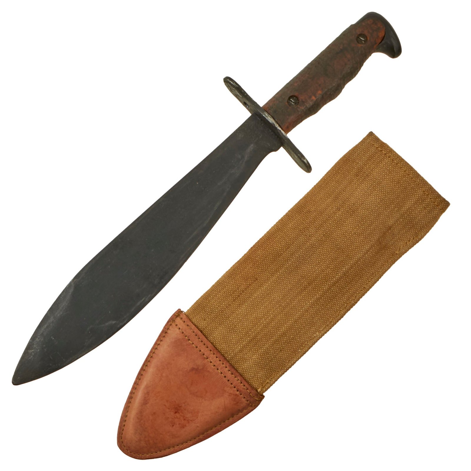 Original U.S. WWI Model 1917 Bolo Knife by Plumb St. Louis with Canvas Scabbard Cover - No Scabbard - Dated 1918