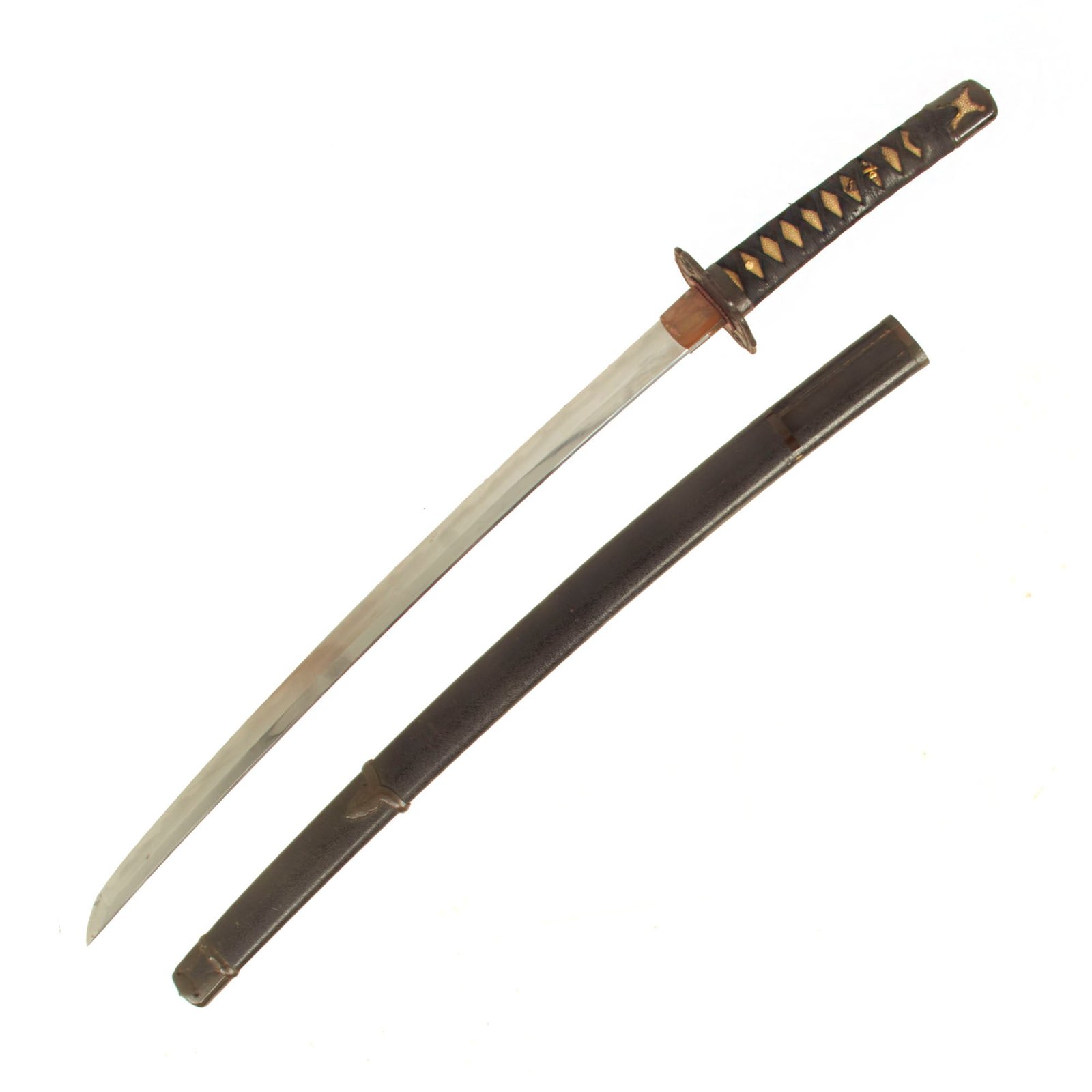 Buy Original Edo Period Japanese Handmade Wakizashi Short Sword in Handachi Mountings with Lacquered Scabbard | Original Firearms Antique For Sale