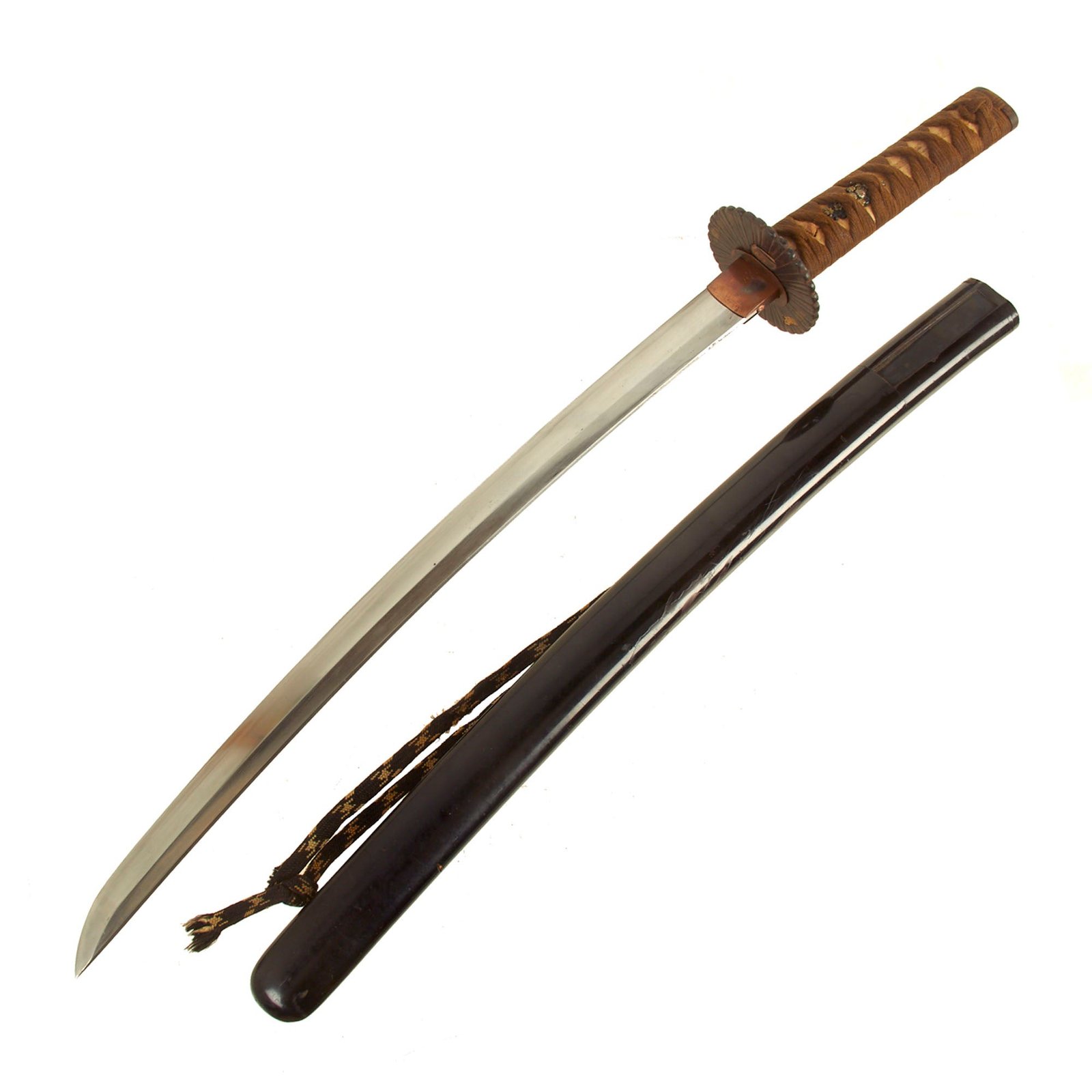 Buy Original 15th Century Japanese Handmade Wakizashi Short Sword by NIOH MASATSUNA with Scabbard & Sageo | Original Firearms Antique For Sale