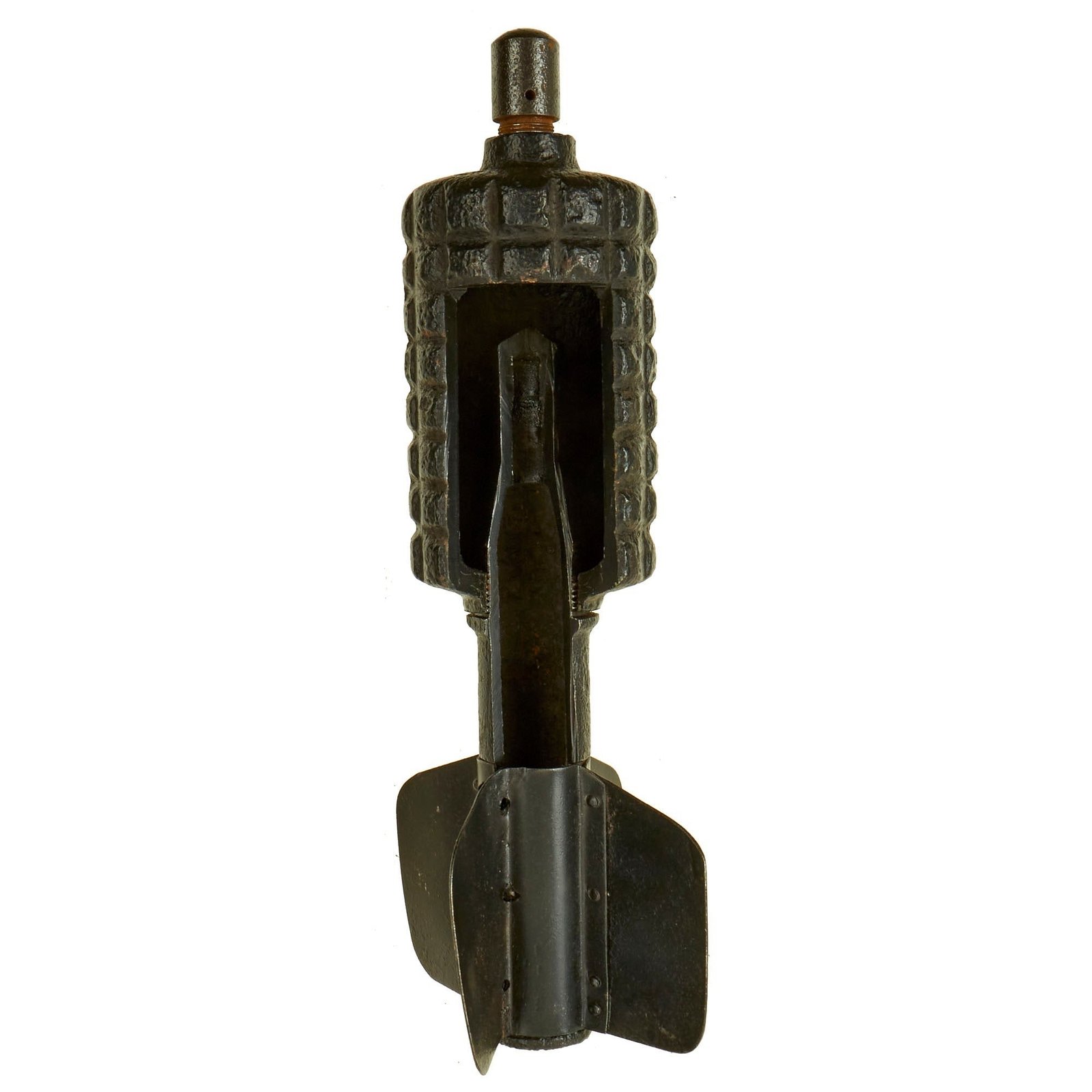 Buy Original German WWI Granatenwerfer 16 Grenade Thrower Inert Fragmentation Round Cutaway | Original Firearms Antique For Sale