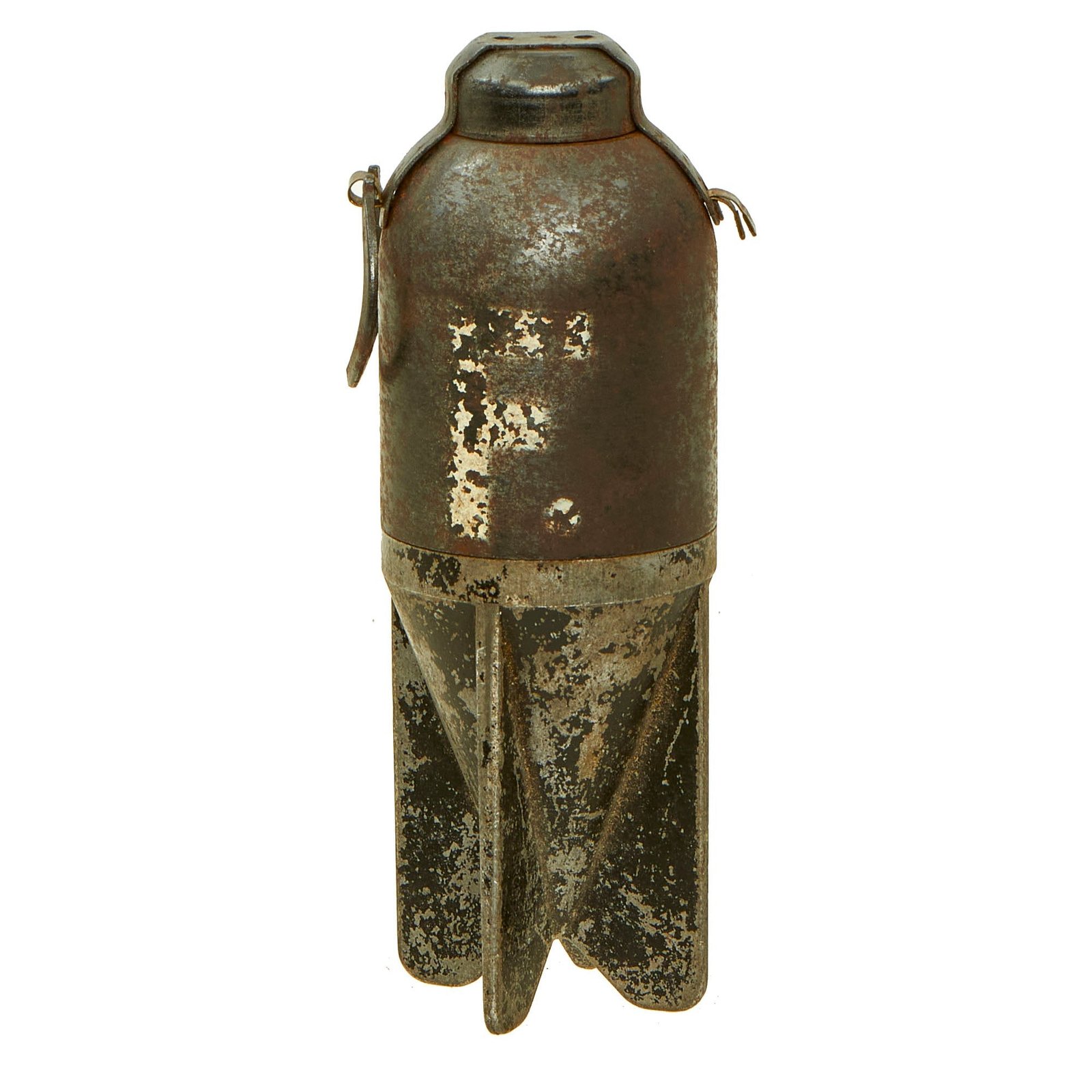 Buy Original Italian WWII "Red Devil" 45mm Brixia Model 35 Mortar Bomb dated 1940 - Inert | Original Firearms Antique For Sale