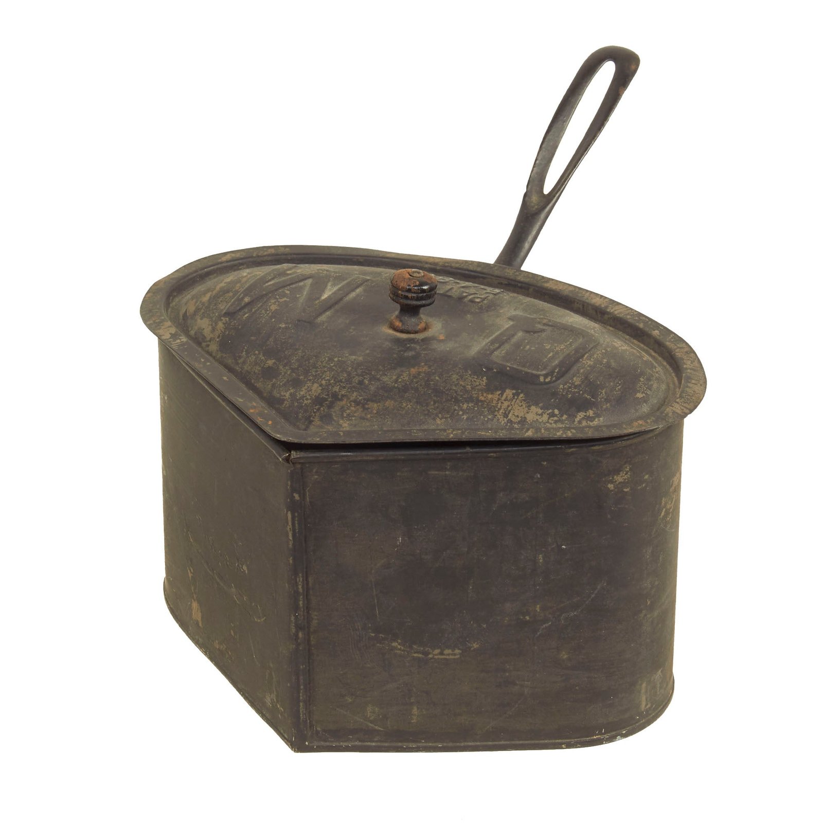 Buy Original U.S. Indian Wars / Spanish-American War Period Quartermaster Department Marked Tin Mess Boiler- Patent Dated 1886 | Original Firearms Antique For Sale
