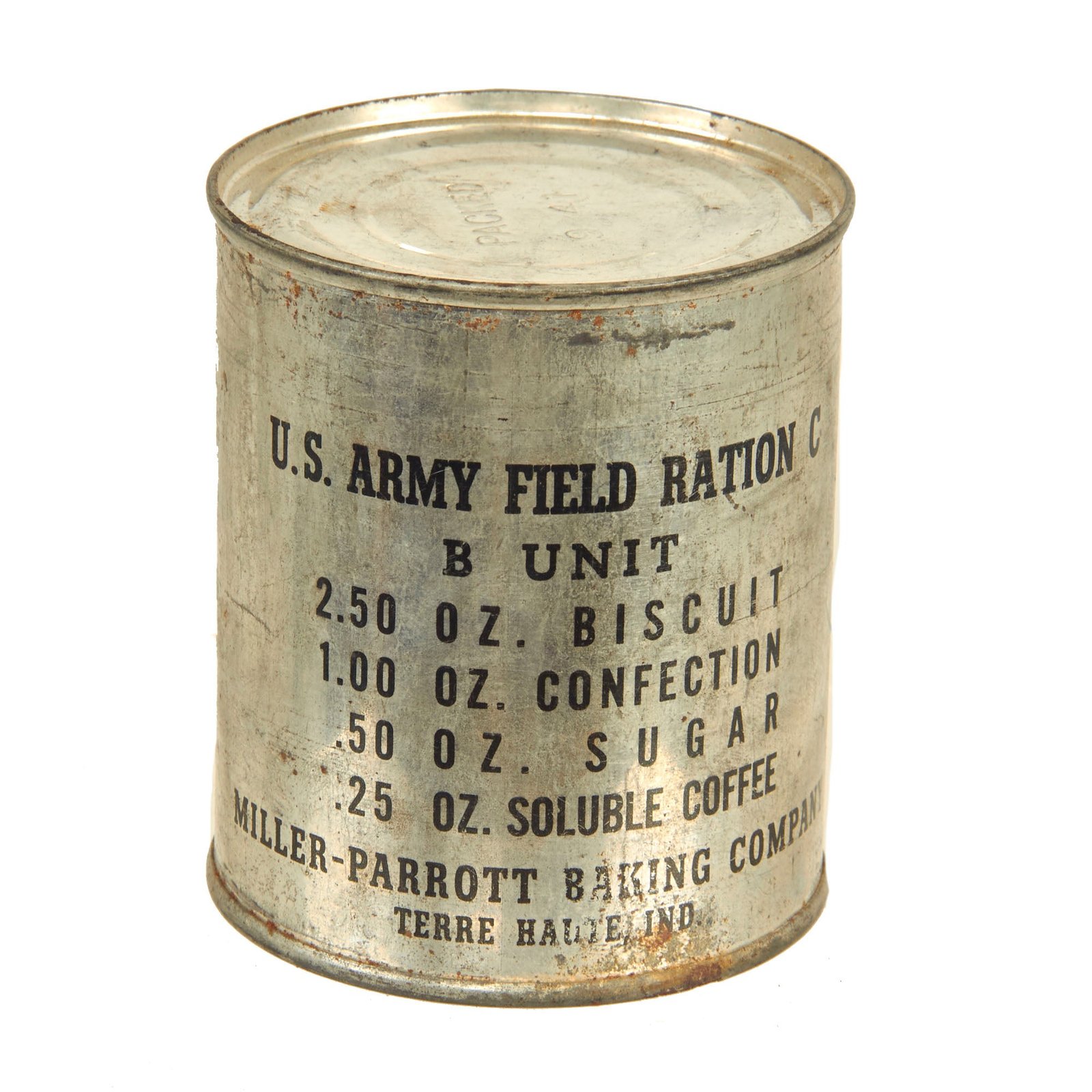 Buy Original U.S. WWII US Army Field Ration C, B Unit WITH Key- Unopened, Rare Pre War Dated September 1941 | Original Firearms Antique For Sale
