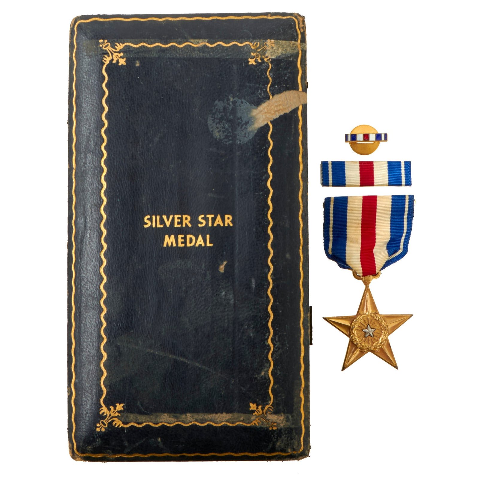 Buy Original U.S. WWII Silver Star Set With Presentation Case - Complete Set | Original Firearms Antique For Sale